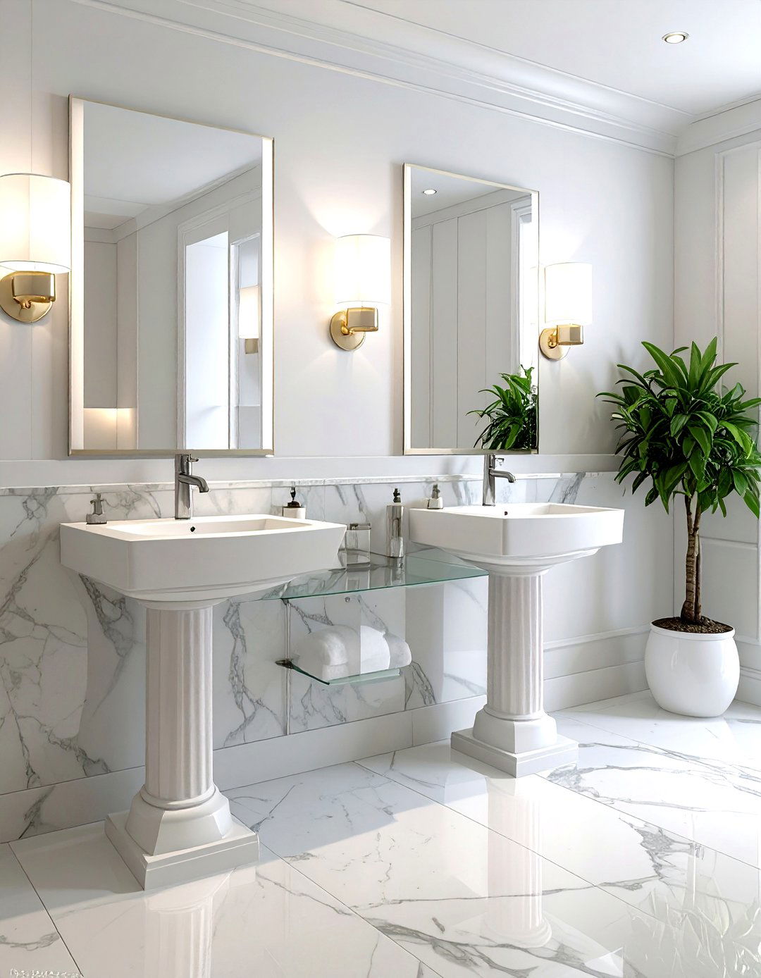 Double Pedestal Sink - 30 pedestal sink ideas