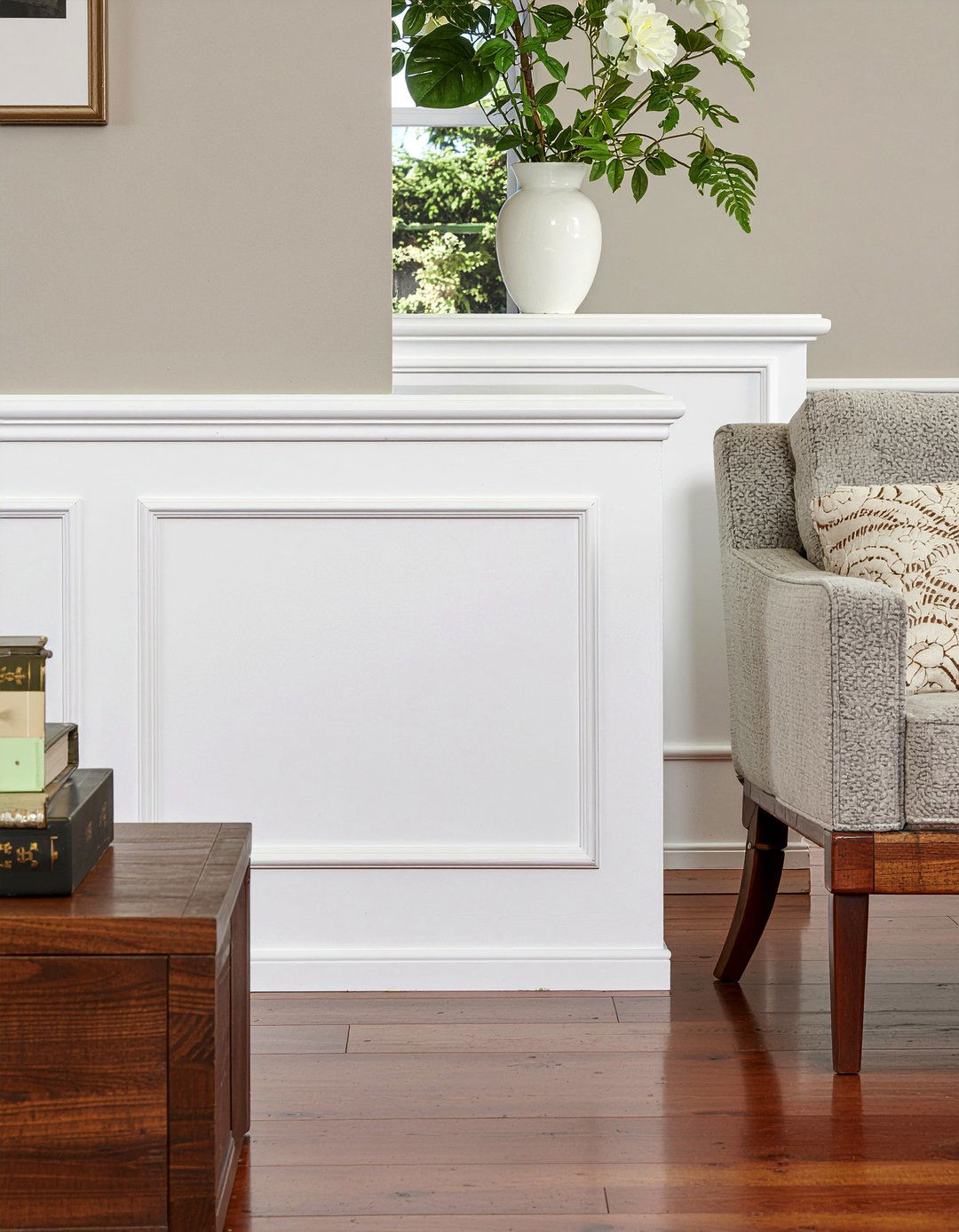 Double Picture Frame Molding - 30 living room trim work ideas