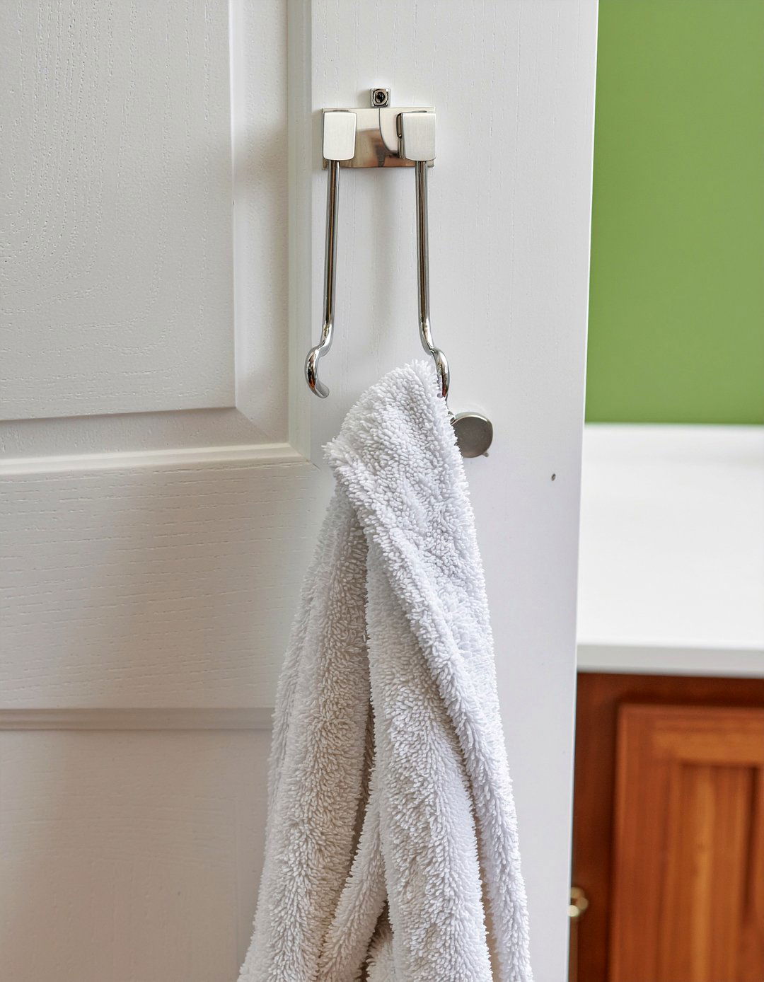 Double Robe Hook - 30 bathroom simple change ideas