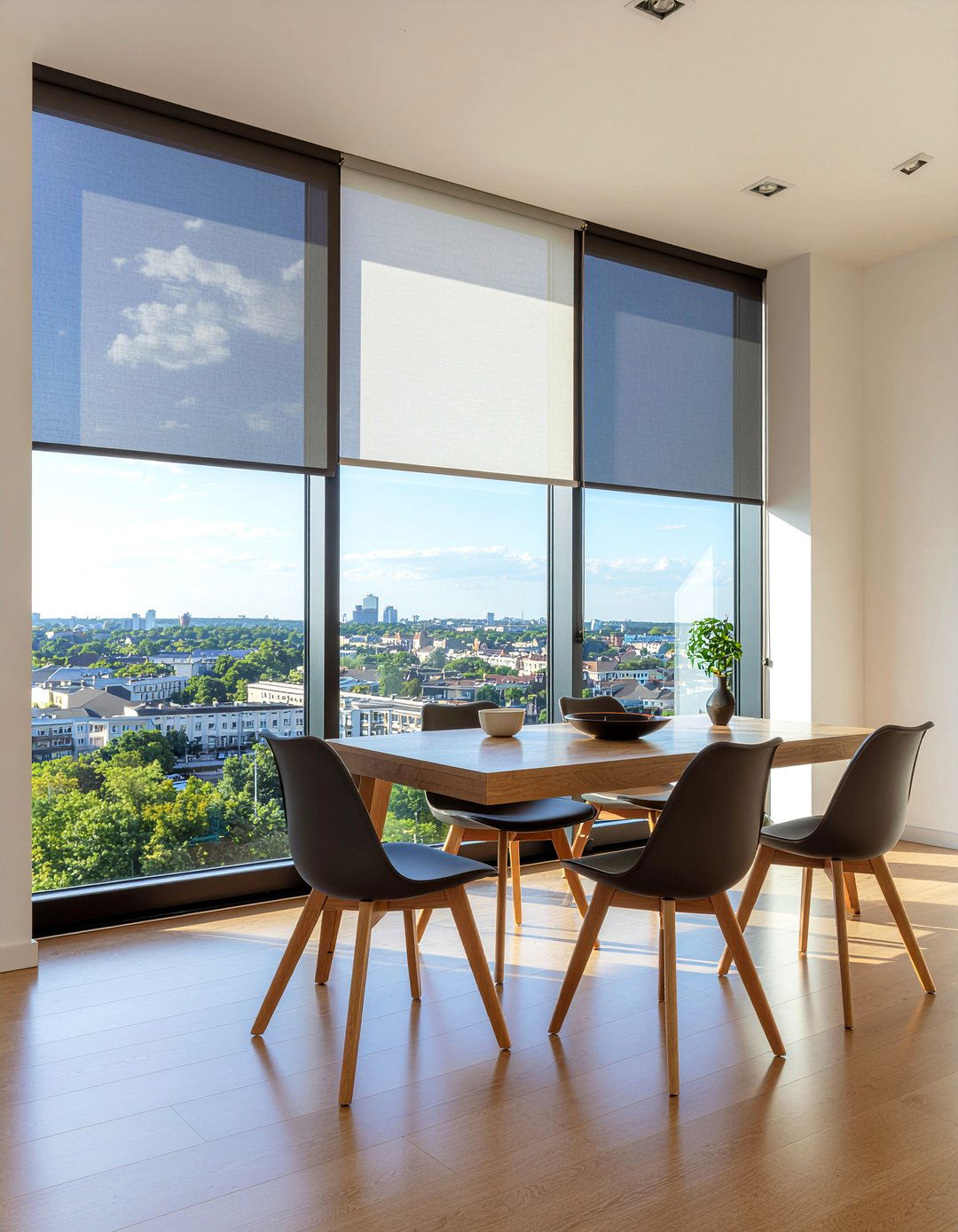 Double Roller Blinds - 30 dining room blinds ideas