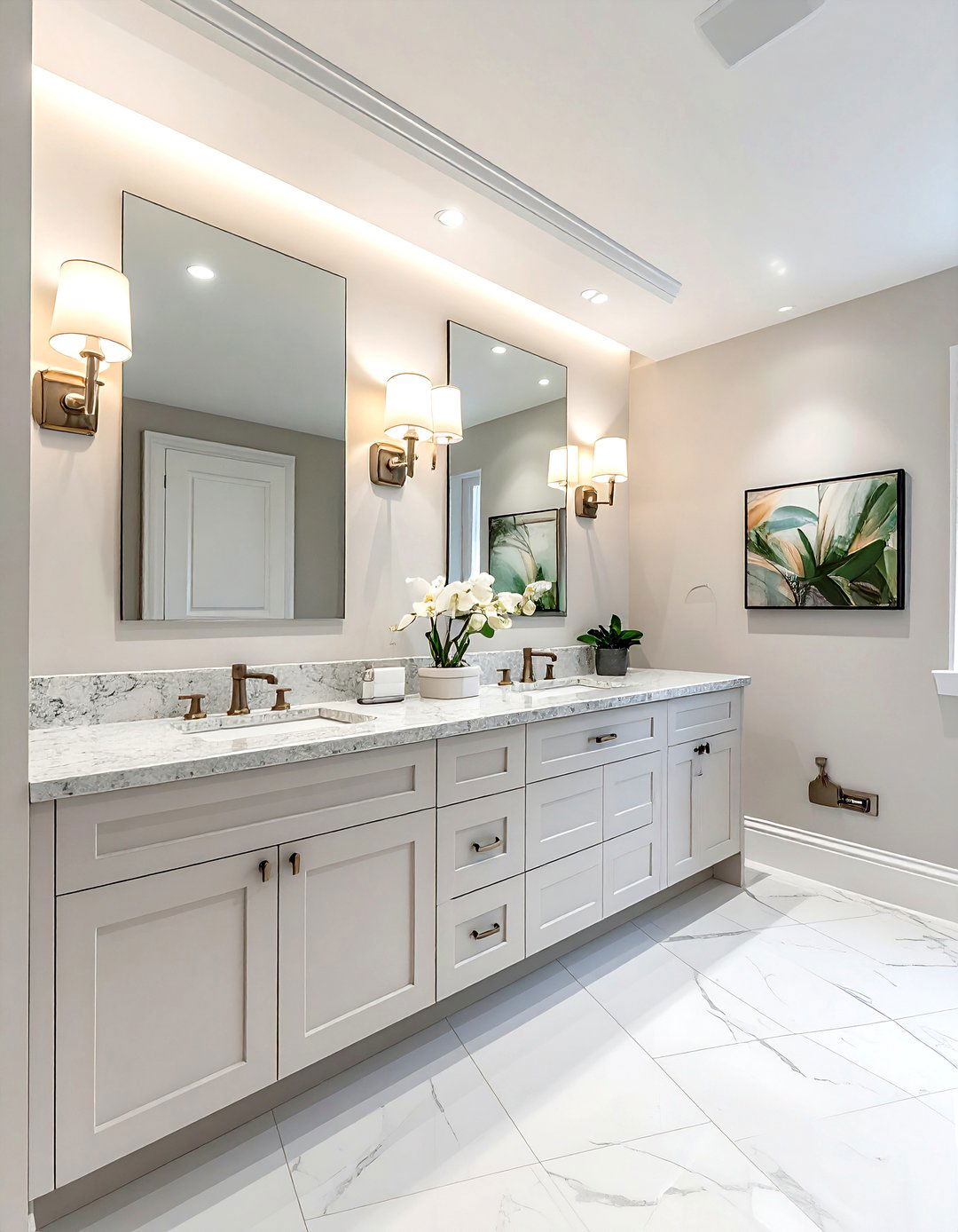 Double Sconce Vanity Lighting - 30 bathroom lamp ideas