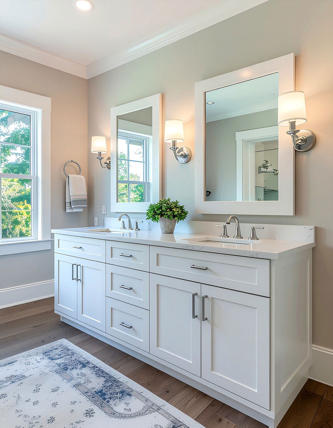 Double Sconce Vanity - 30 bathroom lighting ideas