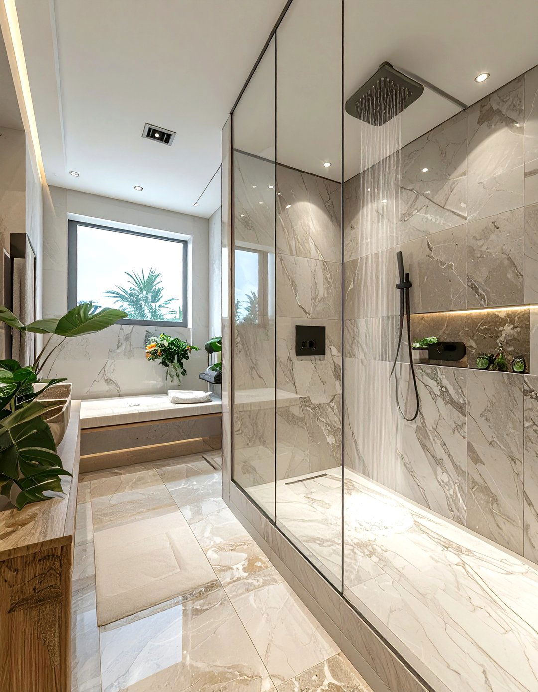 Double Shower - 30 shared bathroom ideas