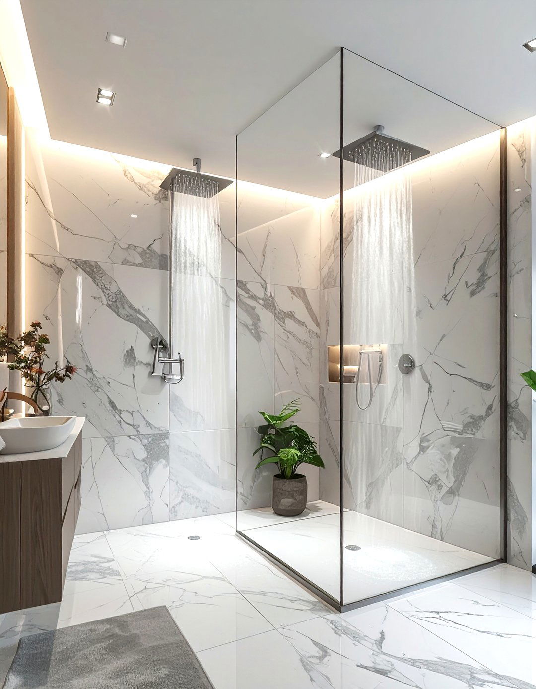 Double Shower Head - 30 one-of-a-kind bathroom ideas