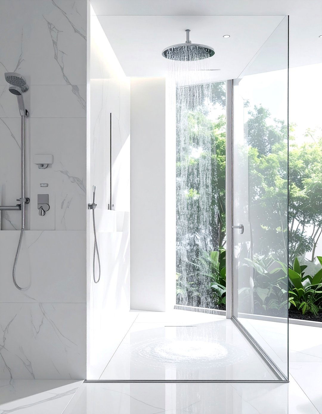 Double Shower Head - 30 spec home bathroom ideas