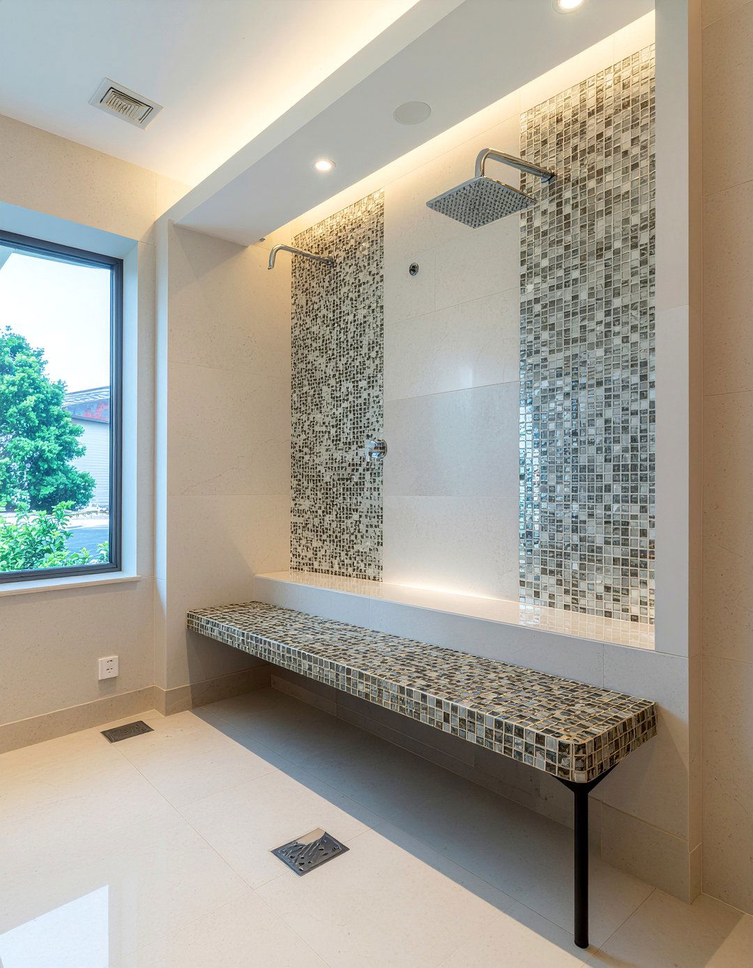 Double Shower - 30 master bathroom layout ideas