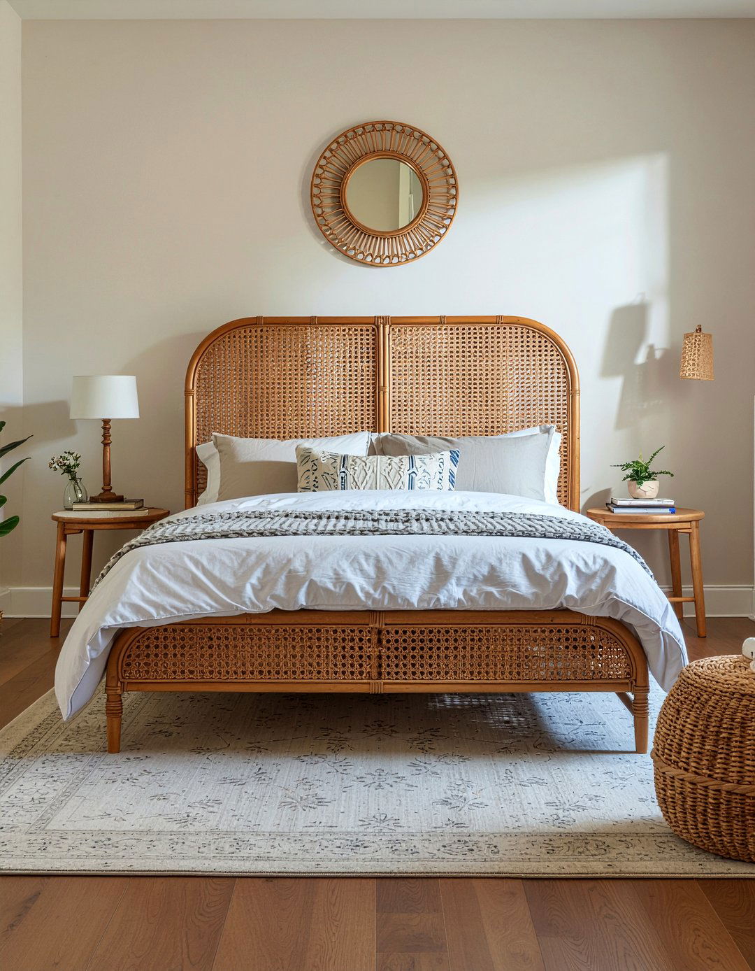 Double Sided Cane Headboard - 30 bedroom cane headboards