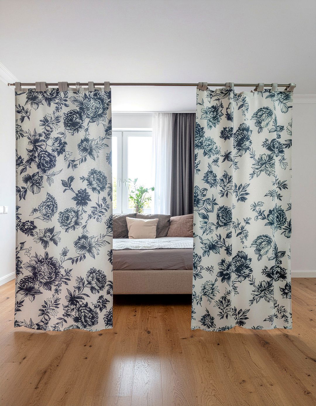 Double Sided Curtain Divider - 30 bedroom curtain dividers