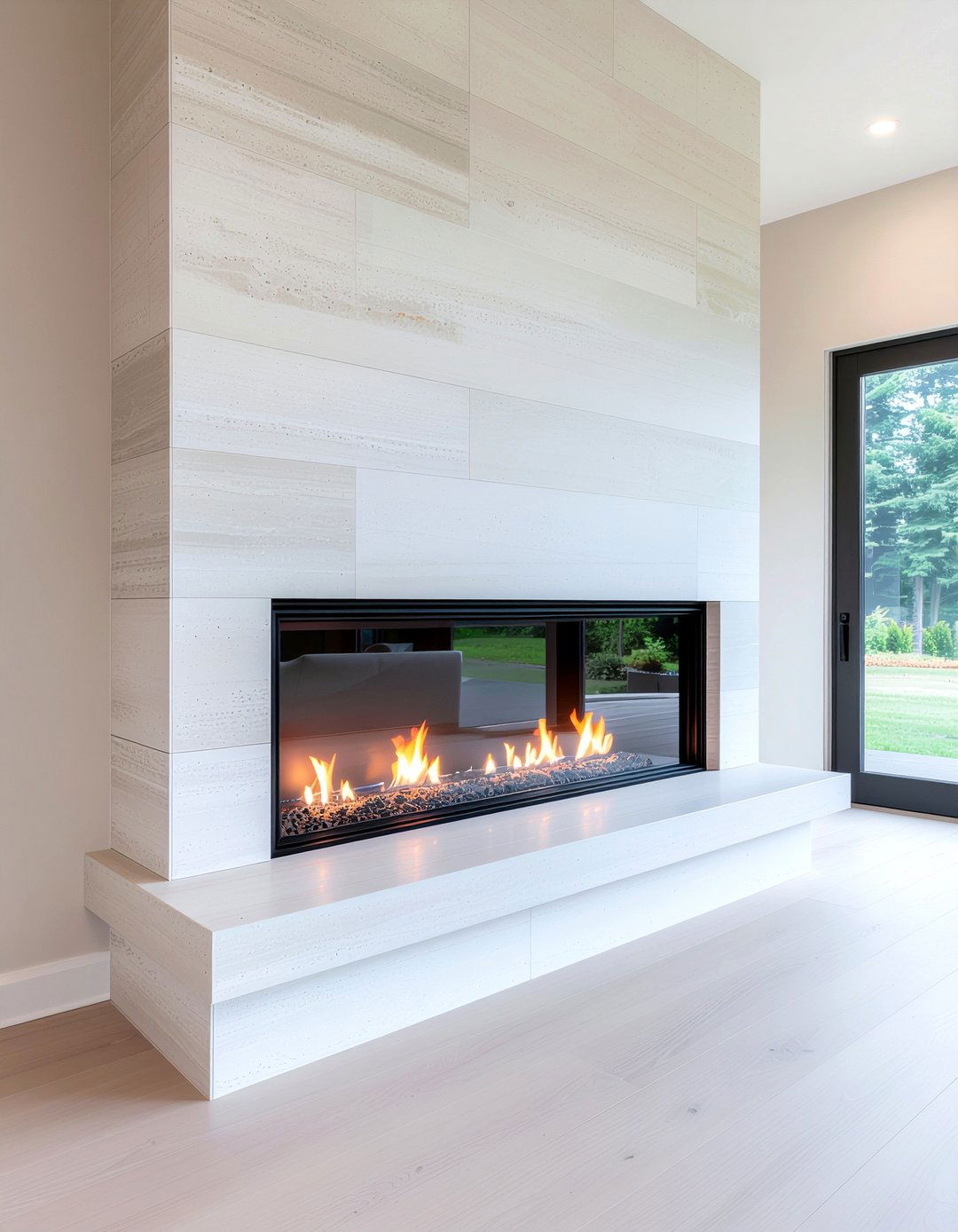 Double Sided Fireplace - 30 fireplace mantel ideas