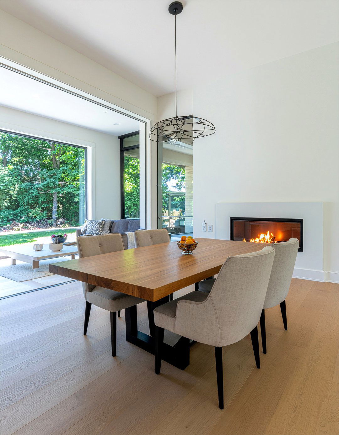 Double Sided Fireplace Dining Room - 30 firelit dining room ideas