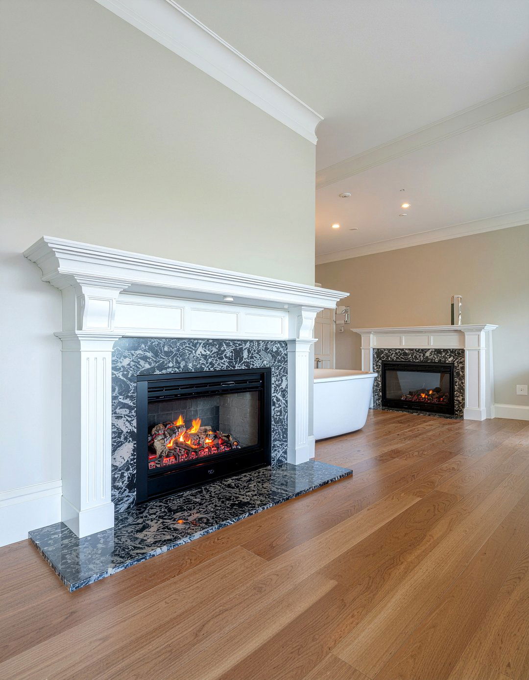 Double Sided Fireplace - 30 bedroom fireplace mantels