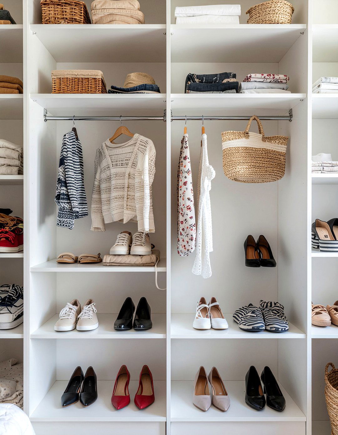 Double Sided Hanging Closet Organizer - 30 bedroom over door organizers