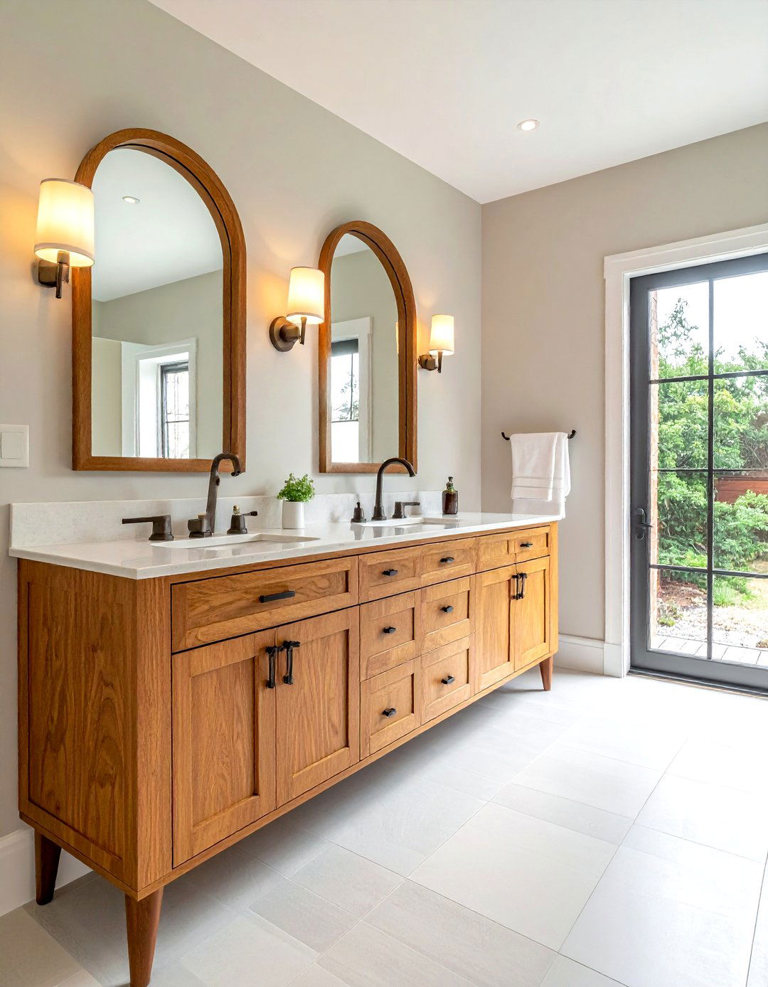 Double Sink Vanity - 30 bungalow bathroom ideas