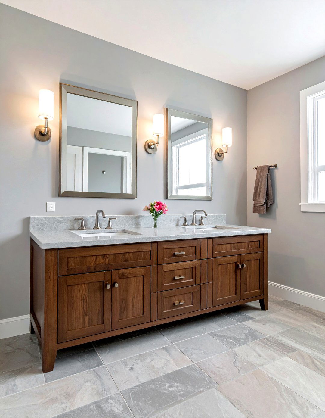 Double Sink Vanity - 30 transitional bathroom ideas