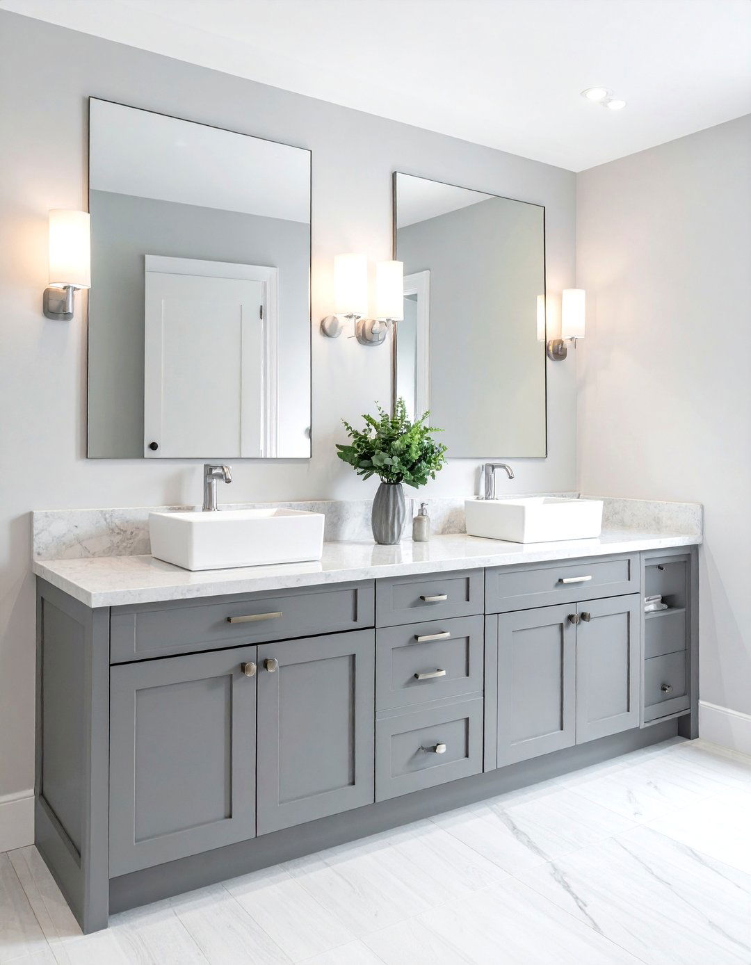 Double Sink Vanity Cabinet - 30 bathroom renovation ideas