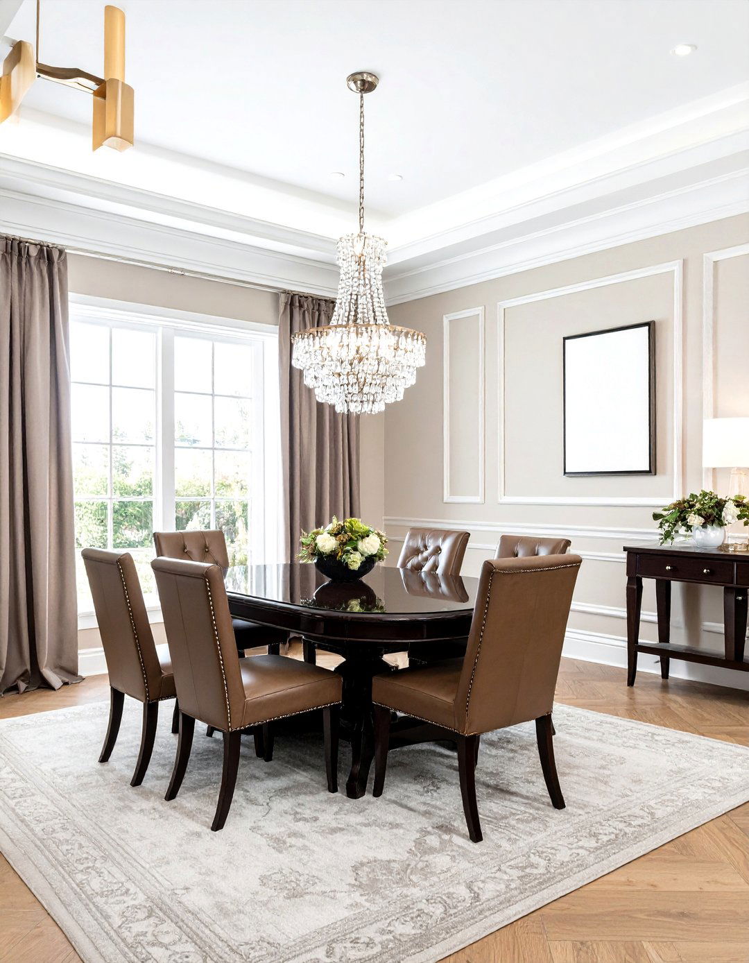 Double Stacked Crown Molding - 30 dining room crown molding ideas