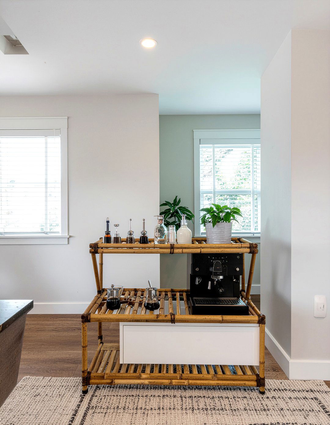 Double Tier Coffee Station - 30 dining room coffee station ideas