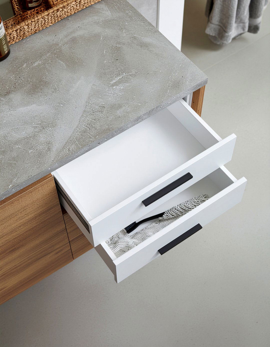 Double Tiered Drawers - 30 bathroom drawer organizer ideas