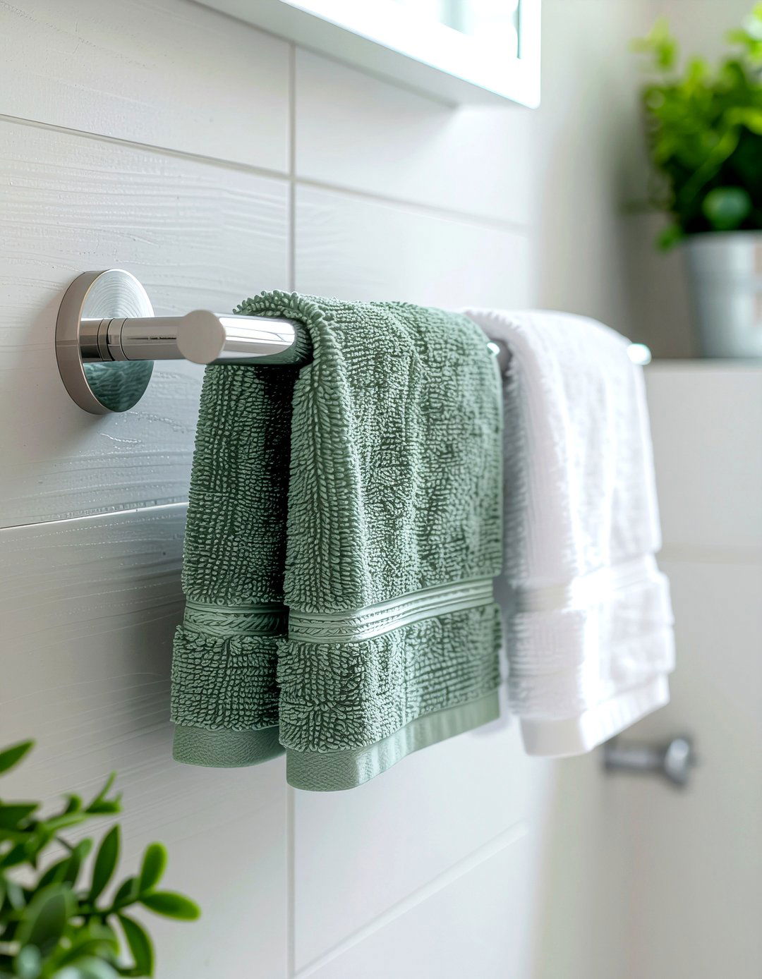 Double Towel Bar - 30 bathroom refresh ideas