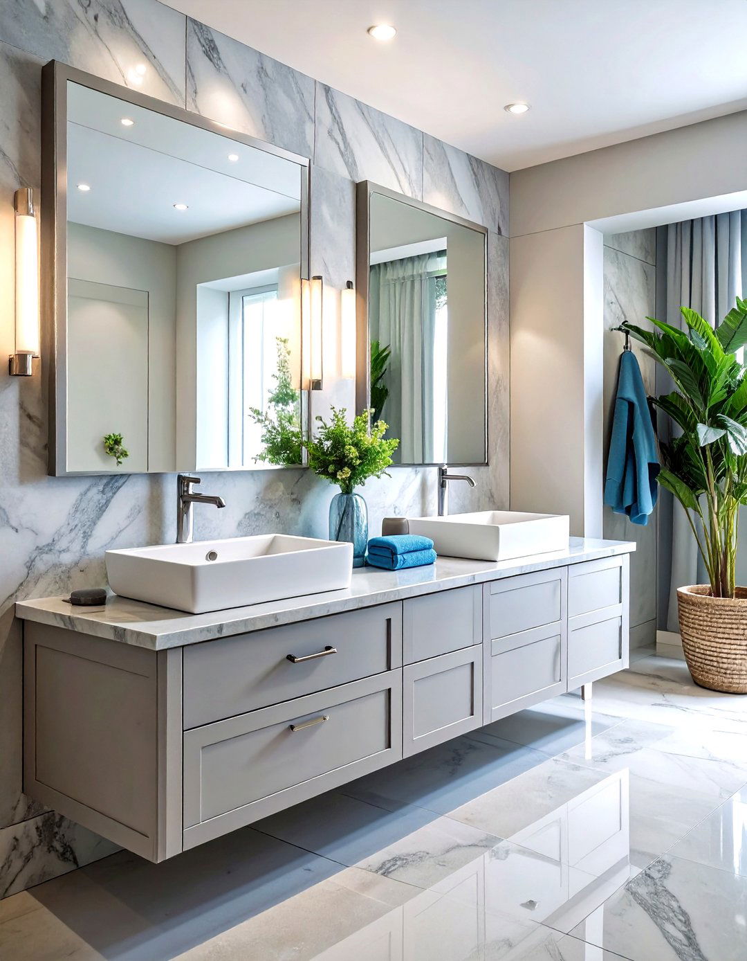 Double Vanity - 30 shared bathroom ideas
