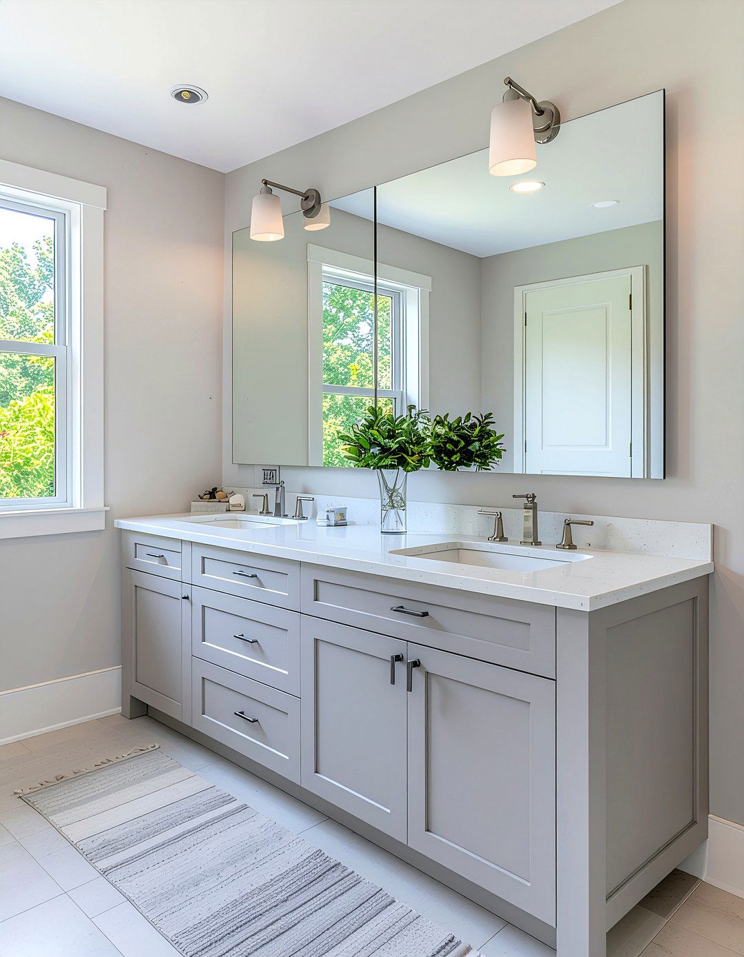 Double Vanity Bathroom - 30 family home decor ideas