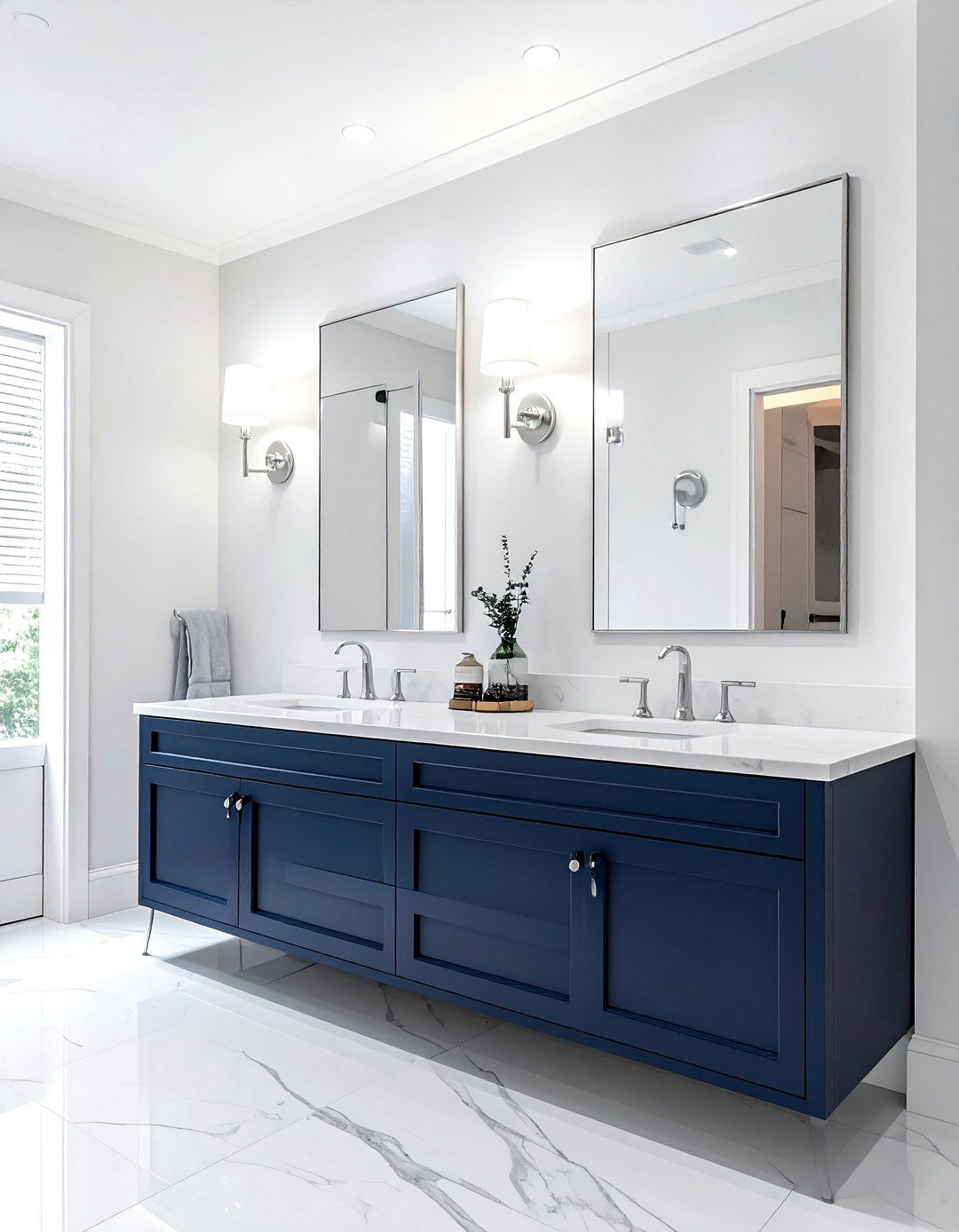 Double Vanity Guest Bathroom - 30 bathroom furniture placement