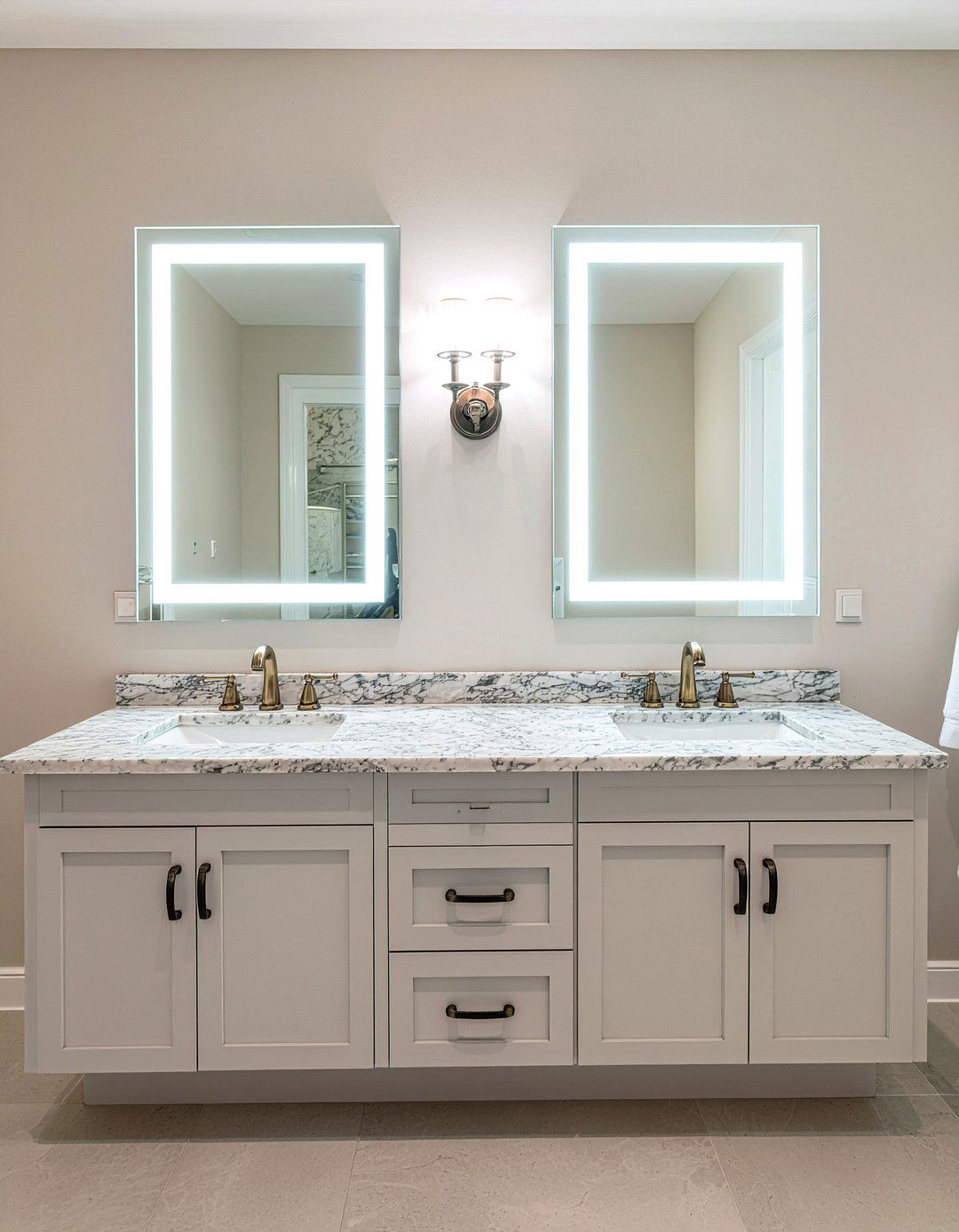 Double Vanity Mirrors - 30 bathroom mirror decor ideas