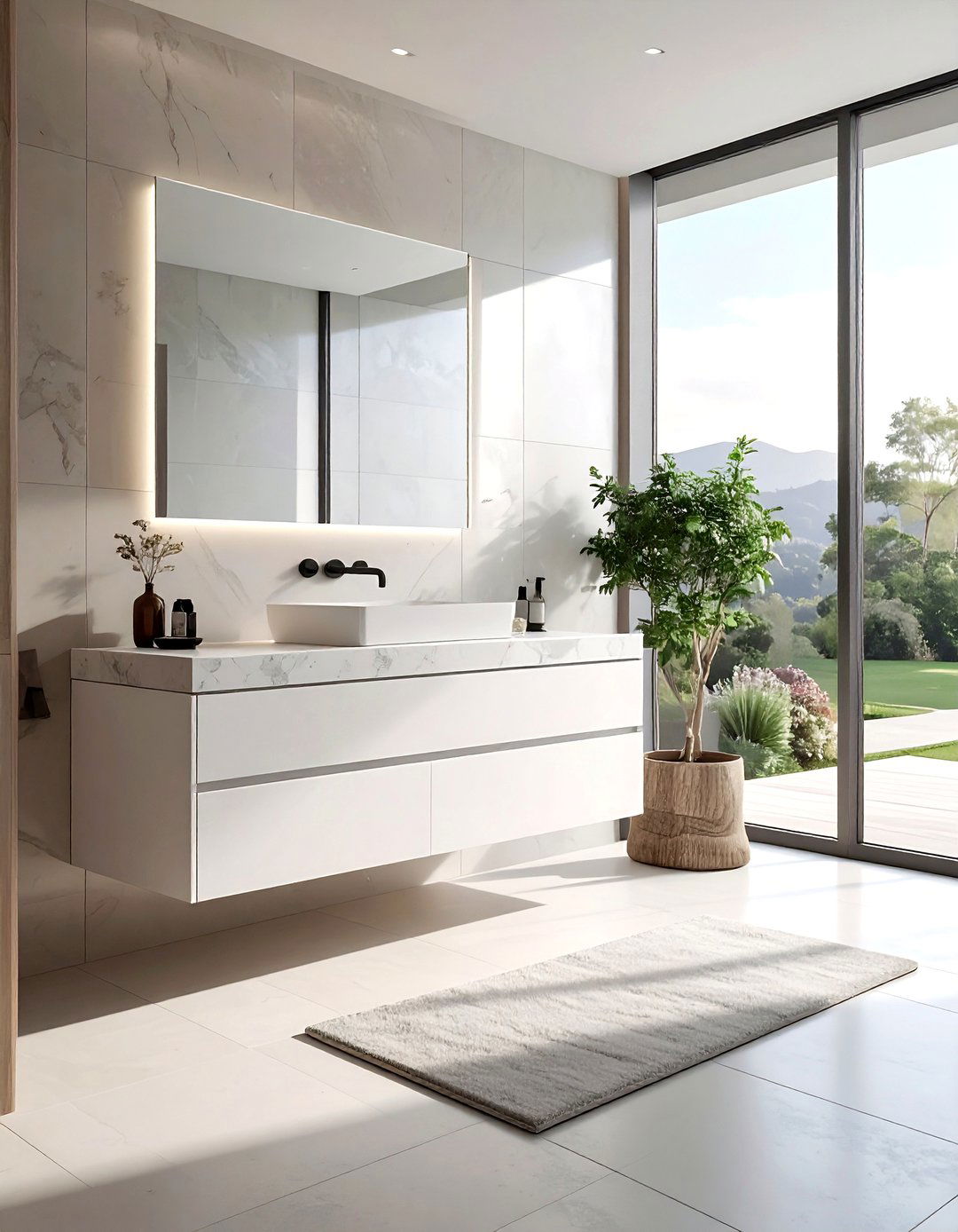 Double Vanity With Makeup Station - 30 double vanity ideas