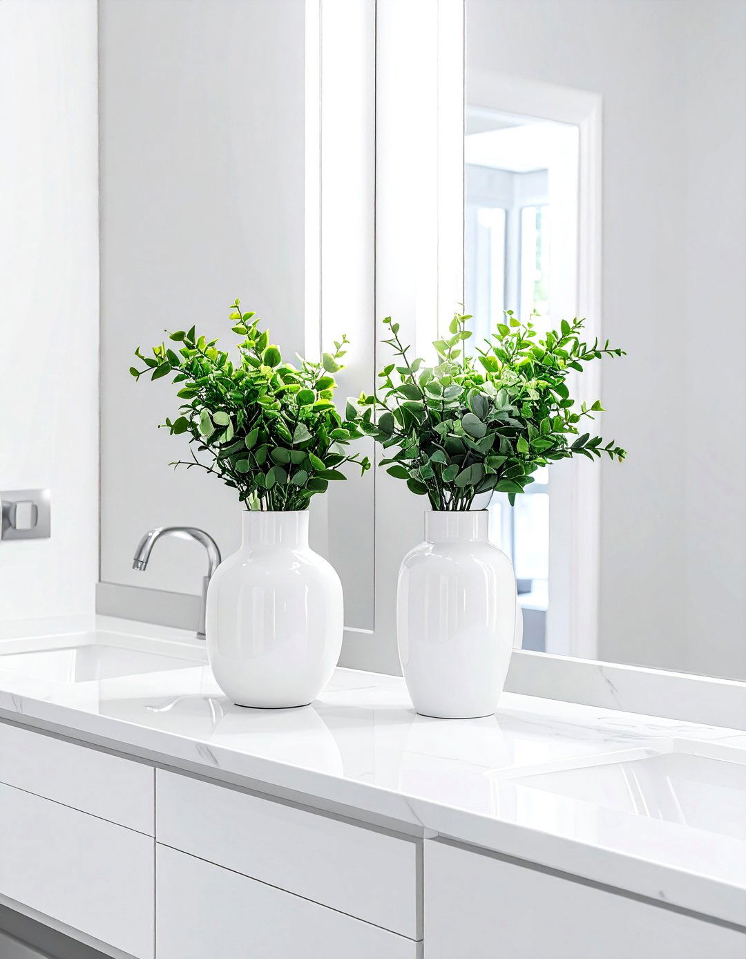 Double Vase Vanity Styling - 30 bathroom vase ideas