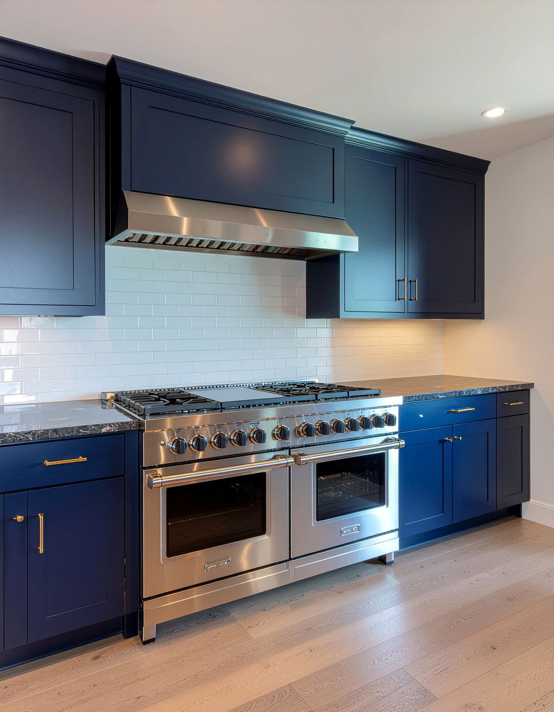 Double Wall Oven Blue Cabinets - 30 double wall oven kitchen ideas