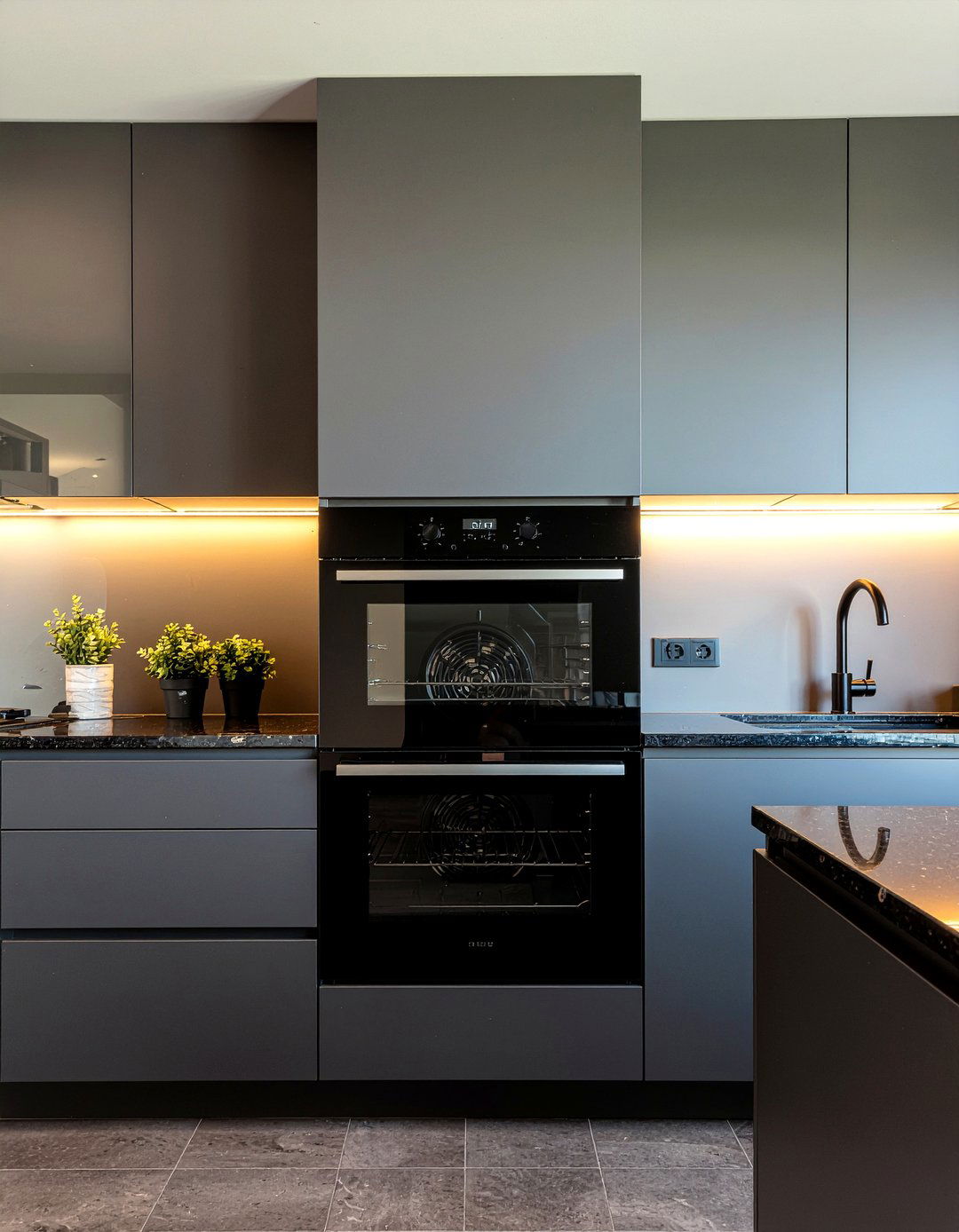 Double Wall Oven Dark Cabinets - 30 double wall oven kitchen ideas