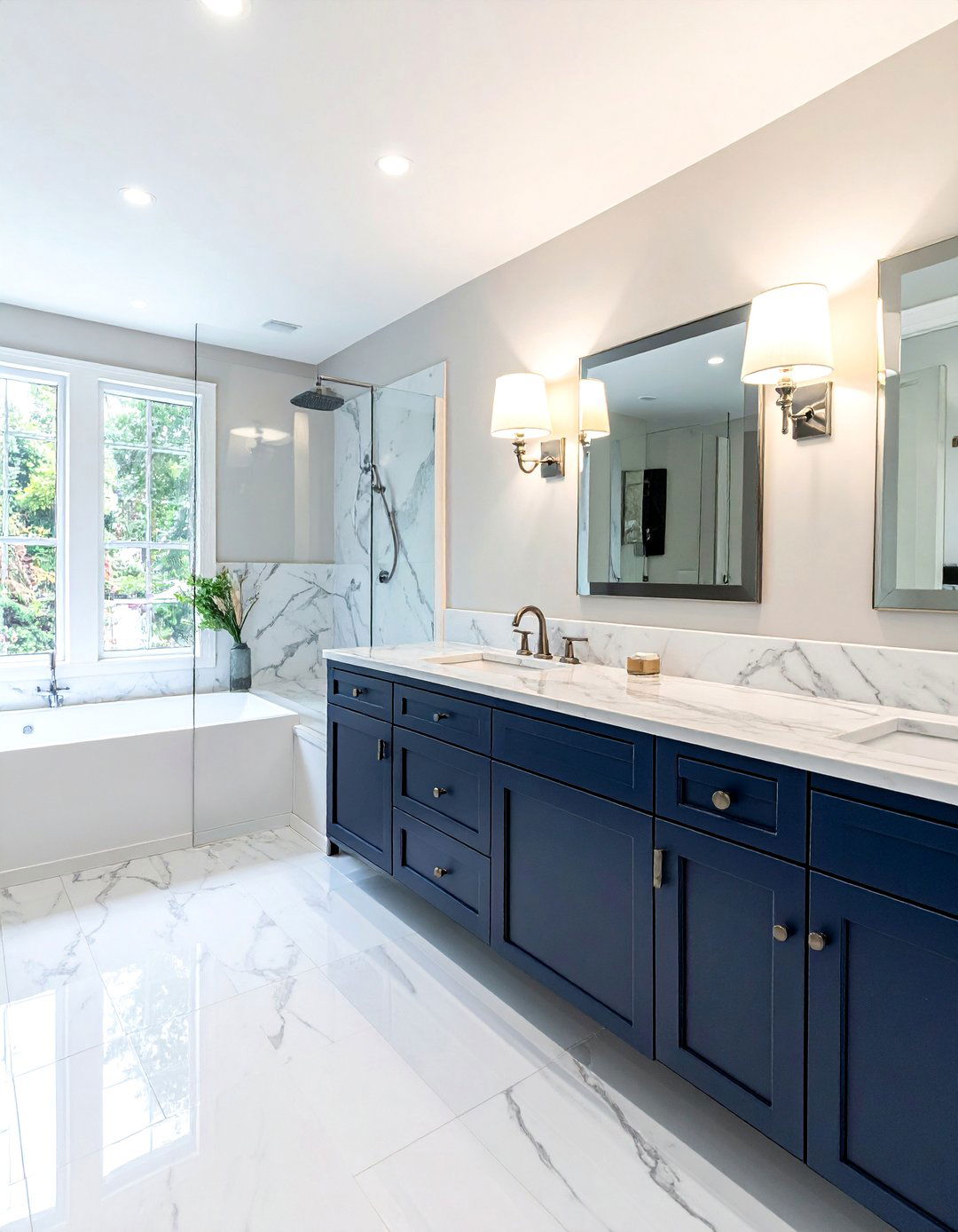 Double arm bathroom sconce - 30 bathroom sconce ideas