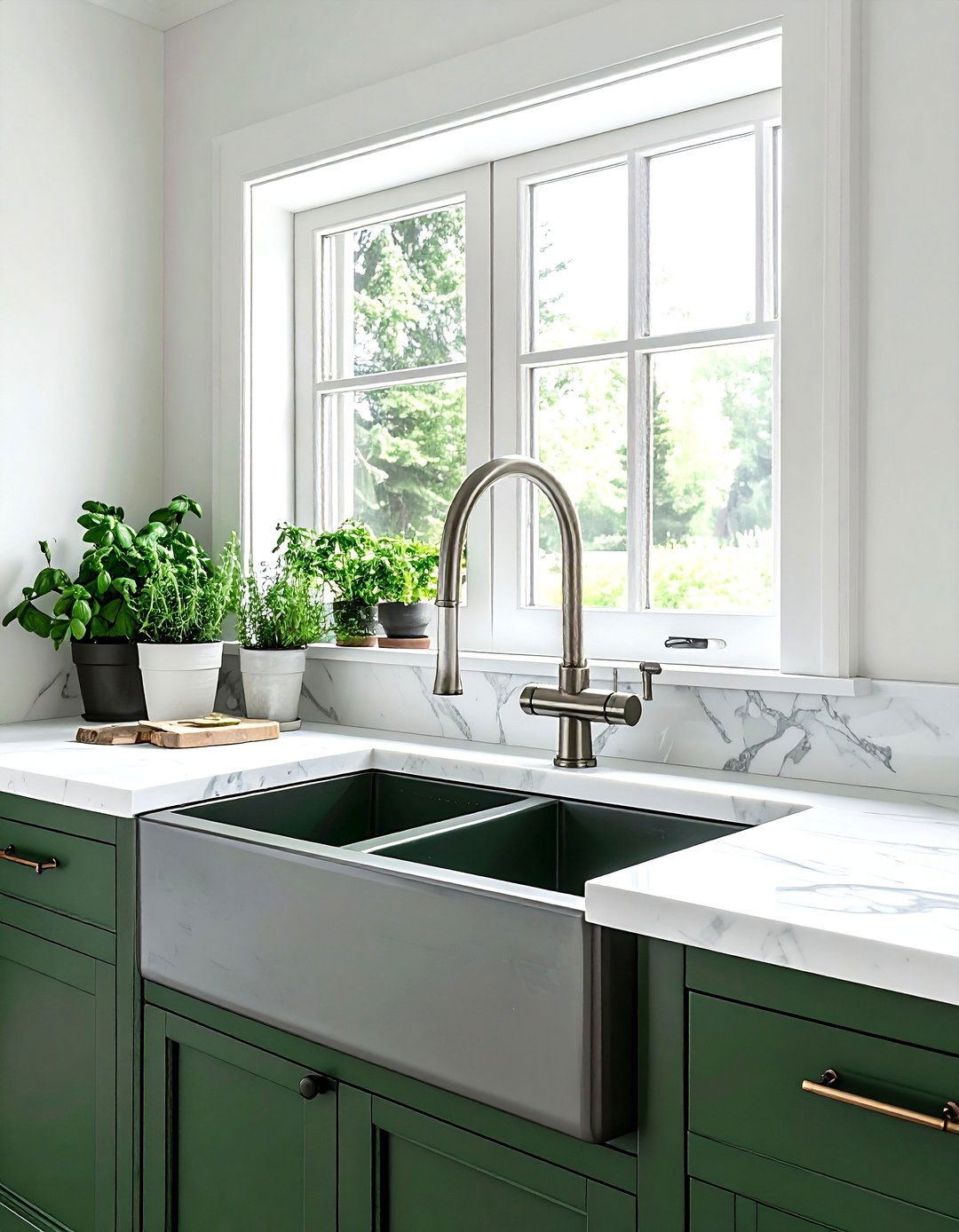 Double bowl cast iron sink - 30 cast iron sink kitchen ideas