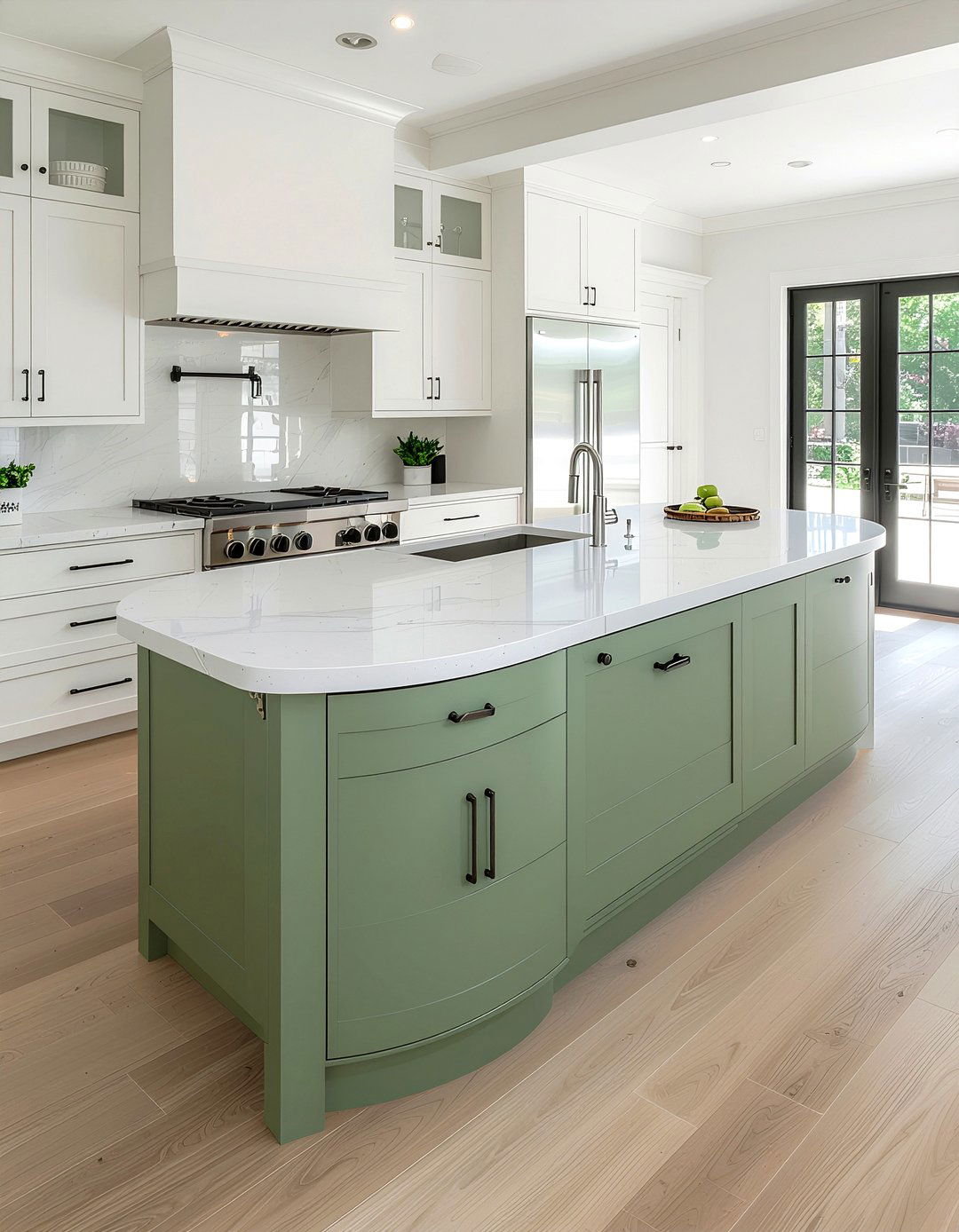 Double curved island - 30 curved kitchen island ideas