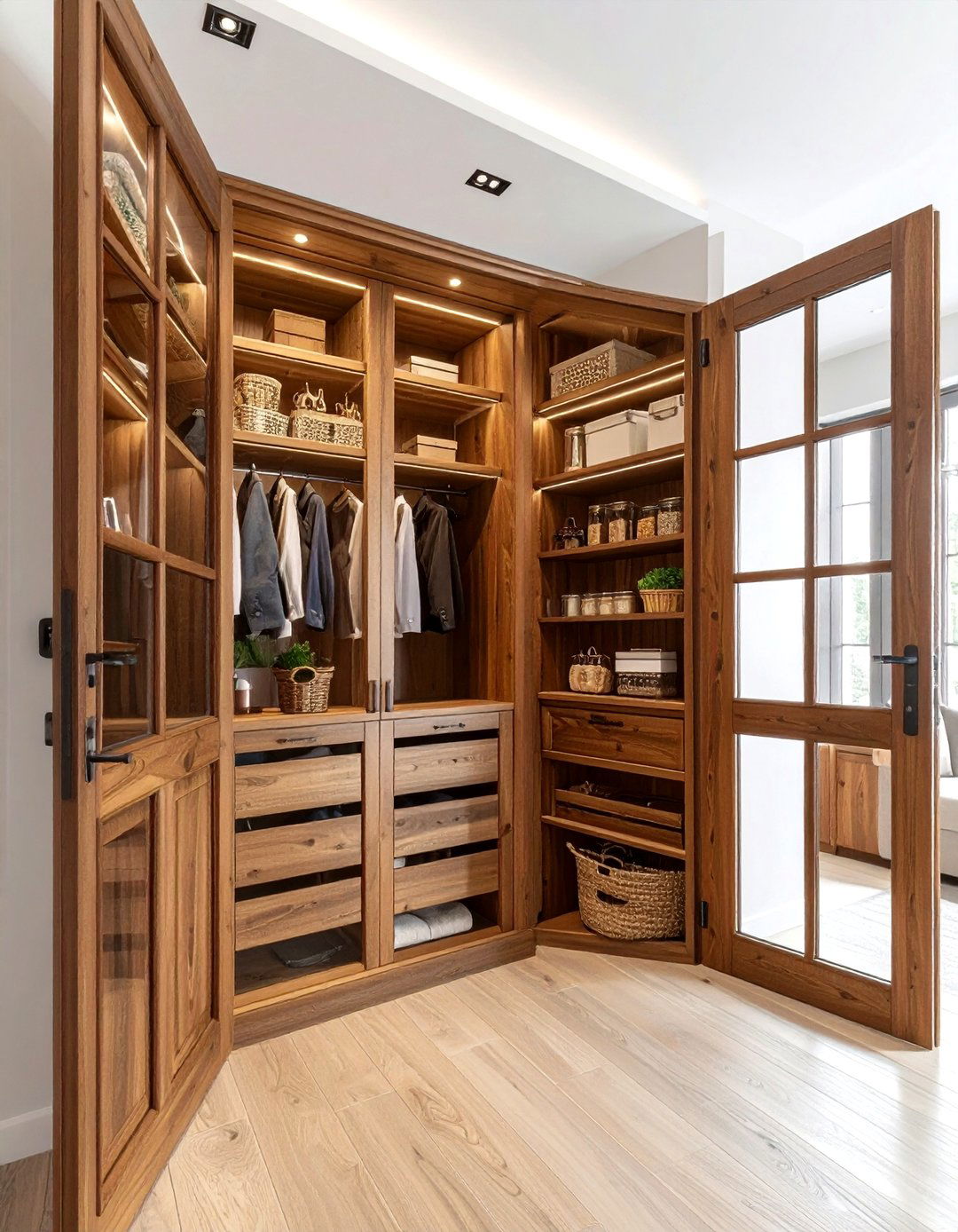 Double door reach in pantry - 30 reach-in pantry kitchen ideas