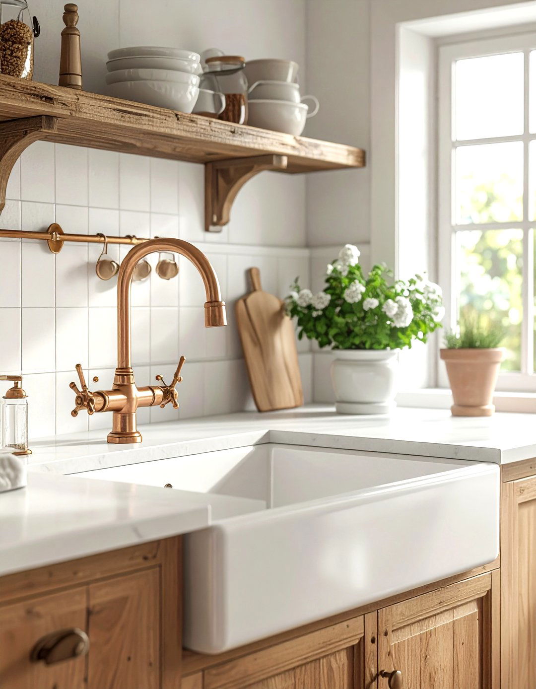 Double handle copper kitchen faucet - 30 copper kitchen faucet ideas