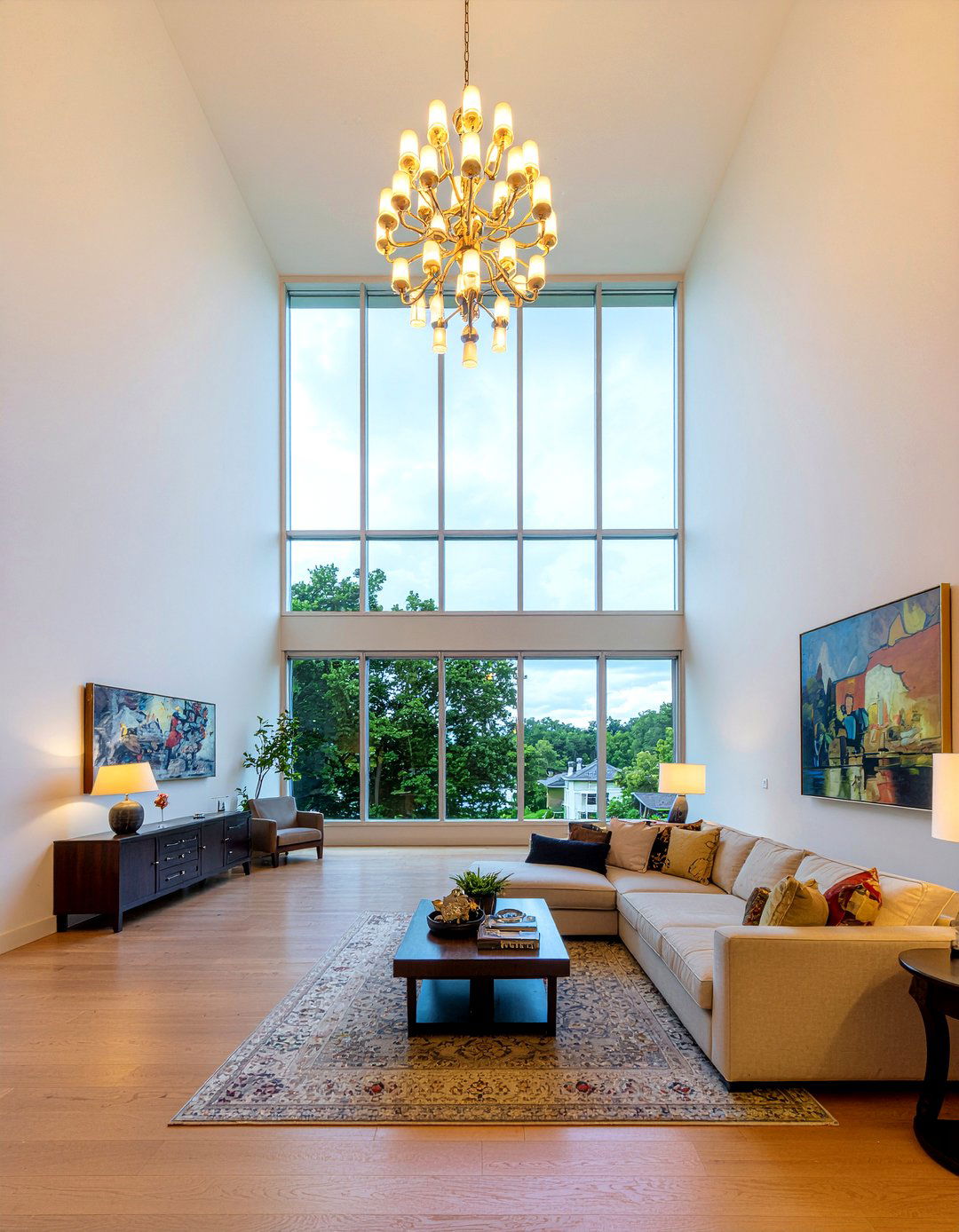 Double height ceiling - 30 great room ideas