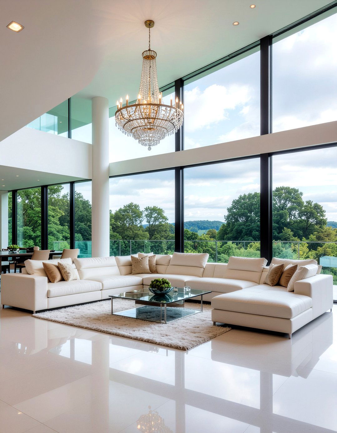 Double height ceiling - 30 new construction living room ideas