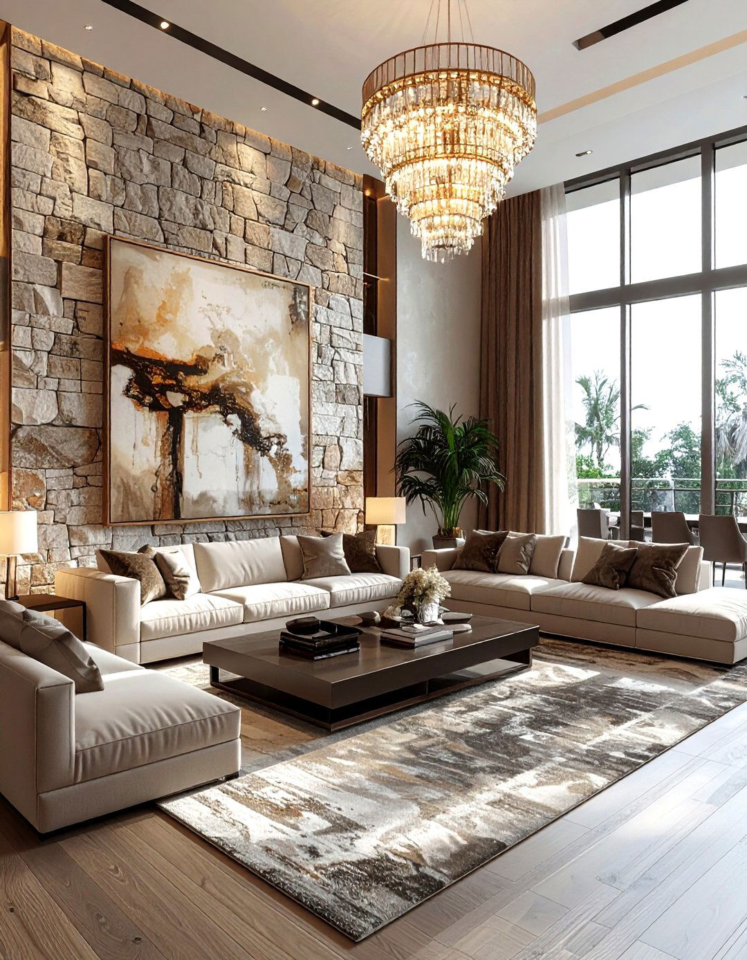 Double height living room - 30 high-end living room ideas
