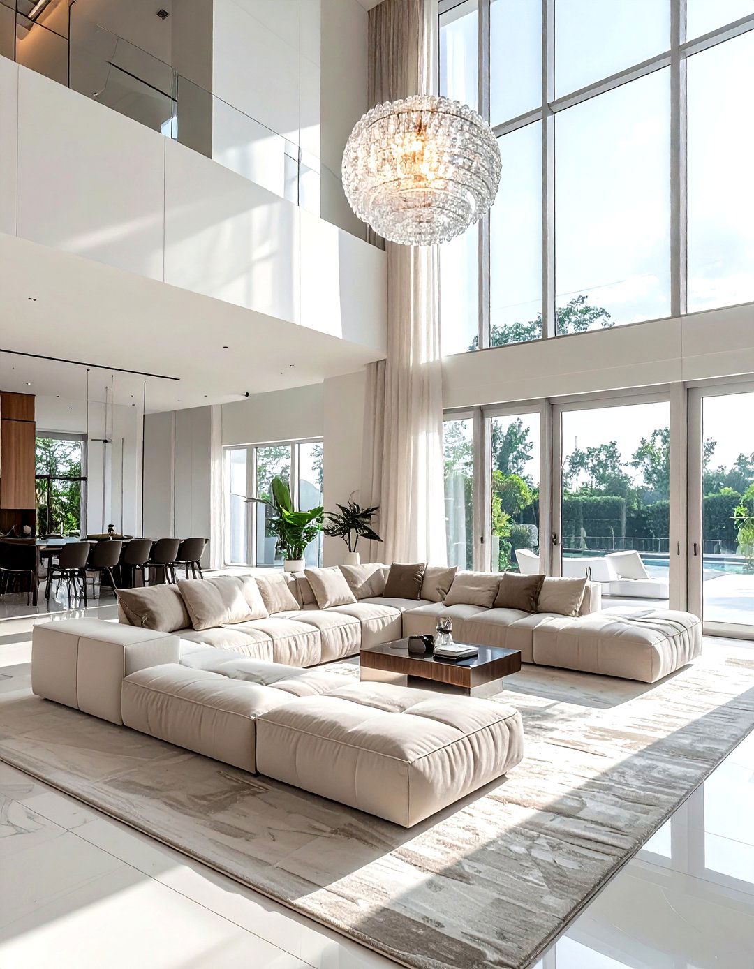 Double height living room - 30 architect home decor ideas