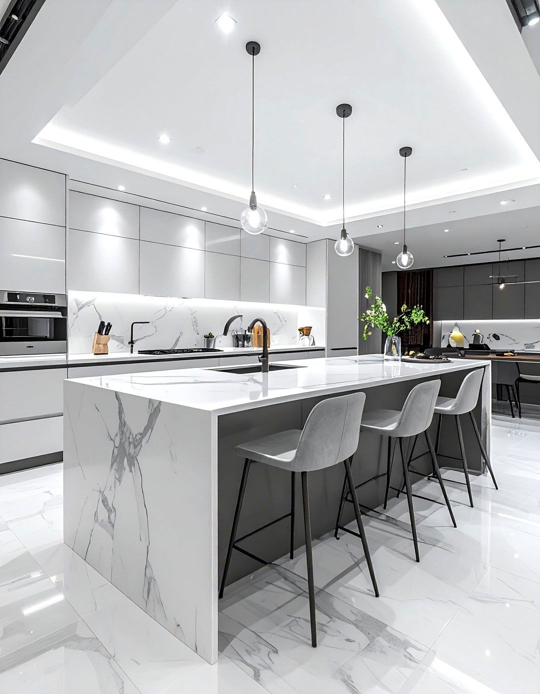 Double kitchen island - 30 kitchen furniture placement