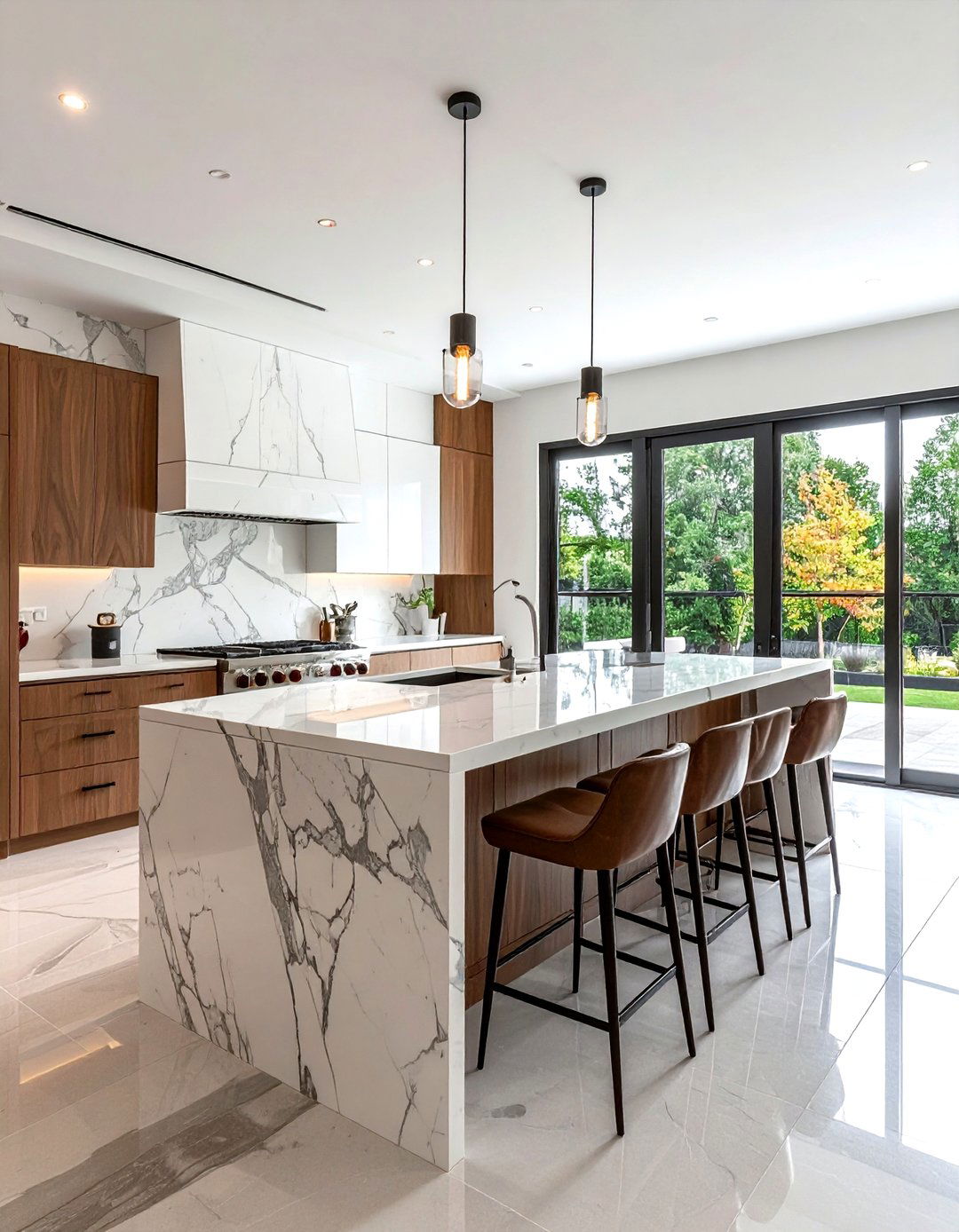 Double kitchen island layout - 30 custom kitchen ideas