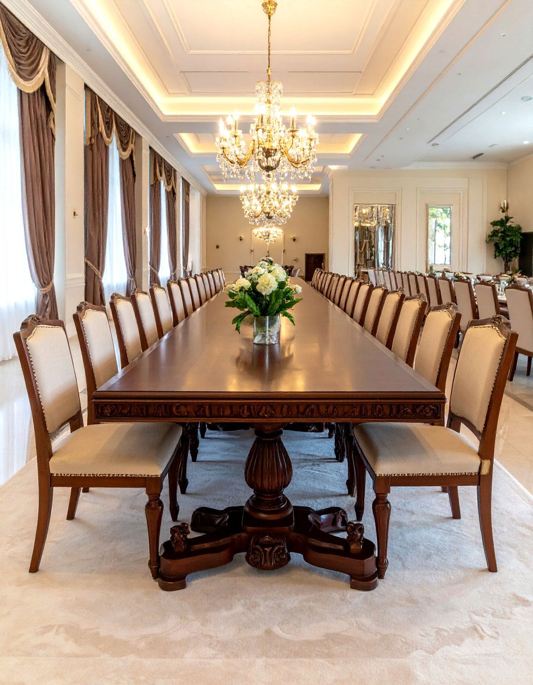 Double pedestal trestle table - 30 trestle dining table ideas