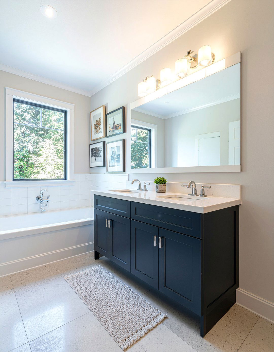Double picture rail bathroom - 30 bathroom picture rail ideas