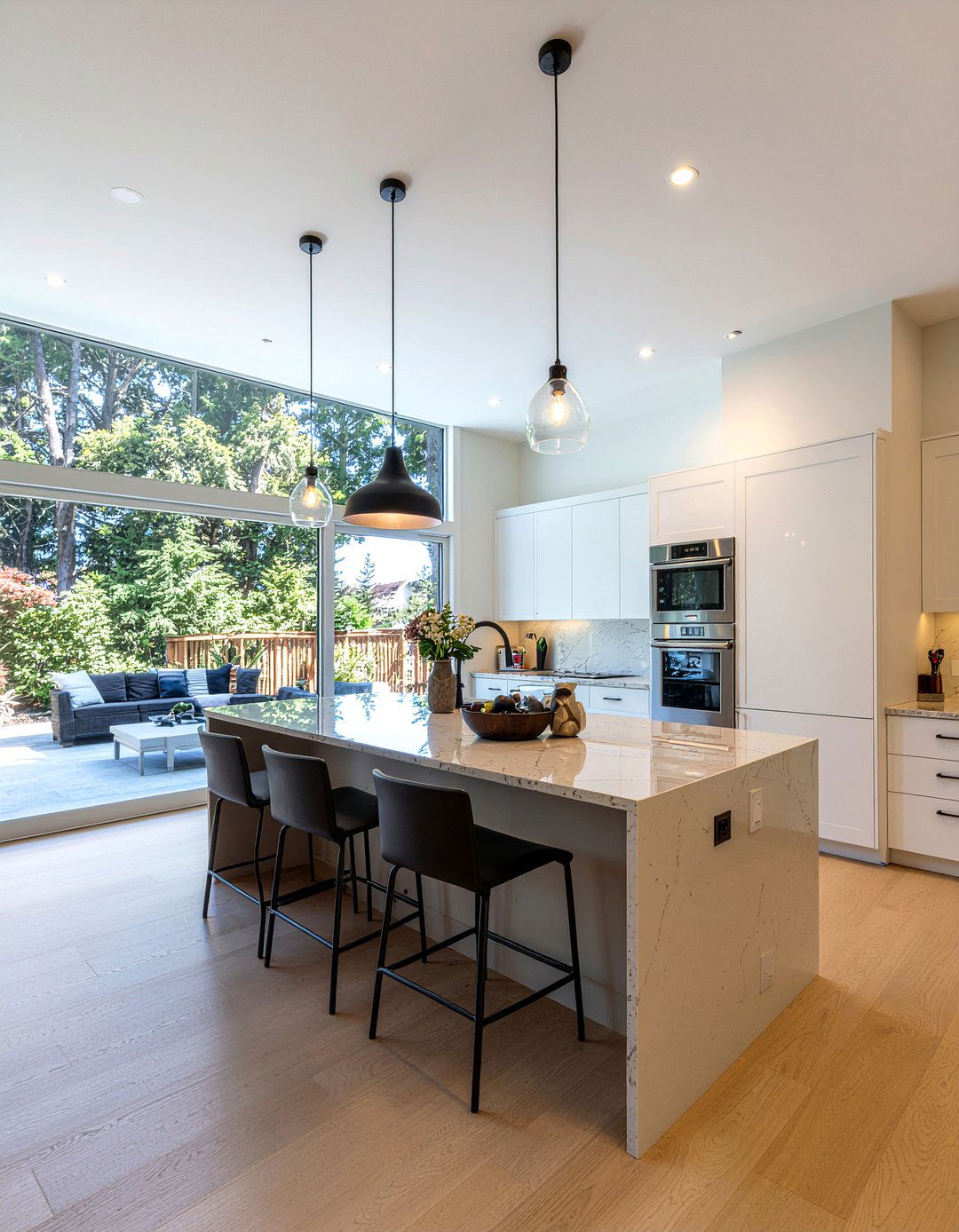 Double quartz kitchen island - 30 quartz countertop kitchen ideas