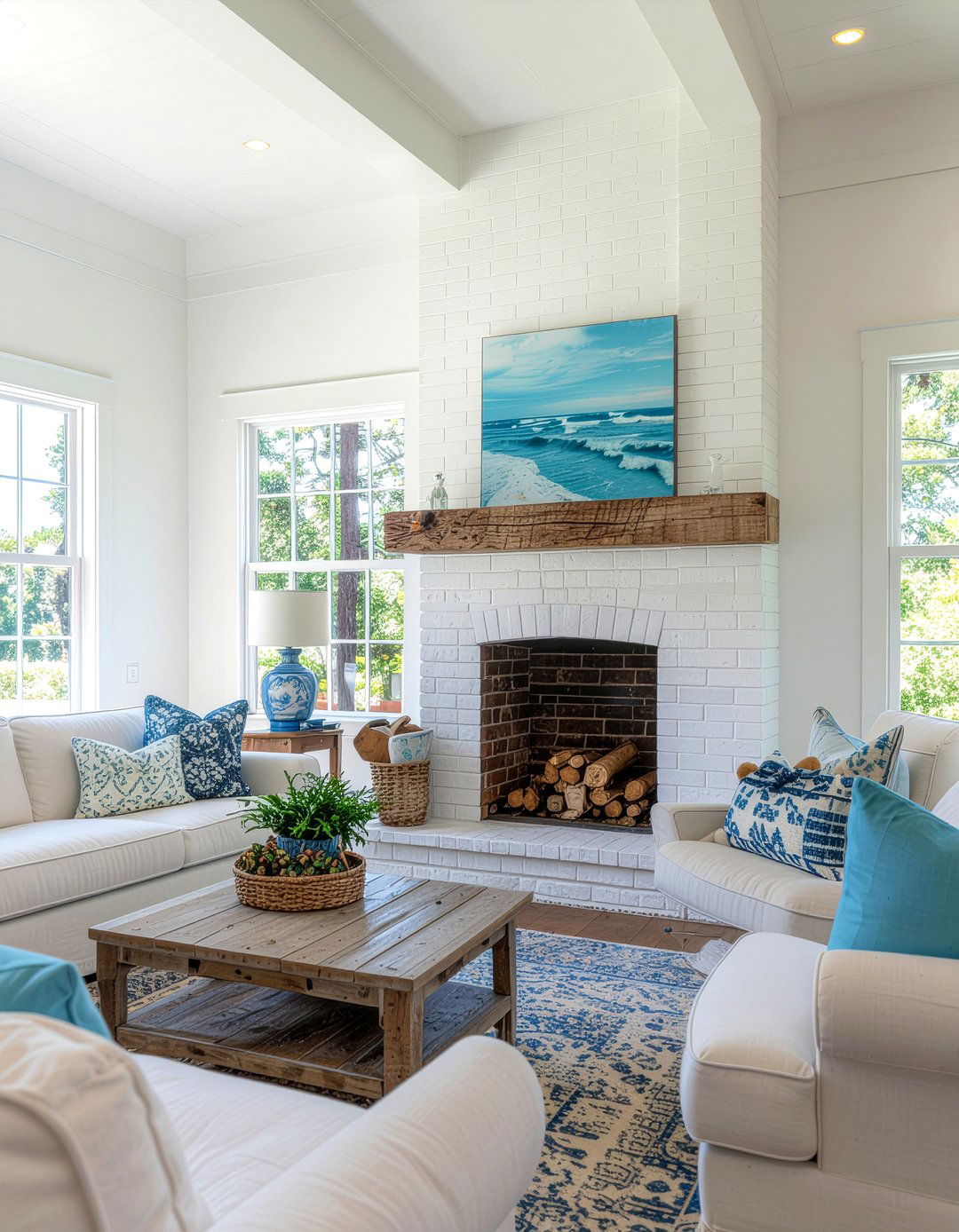 Double sided brick fireplace - 30 living room double sided fireplace ideas