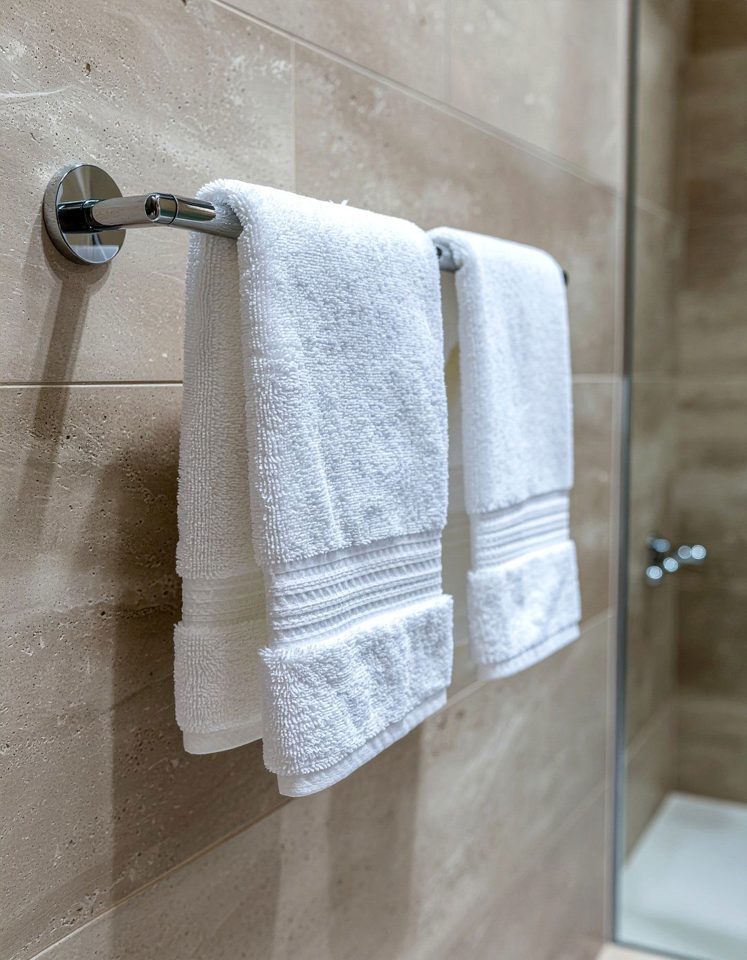 Double towel bar - 30 bathroom towel bar ideas
