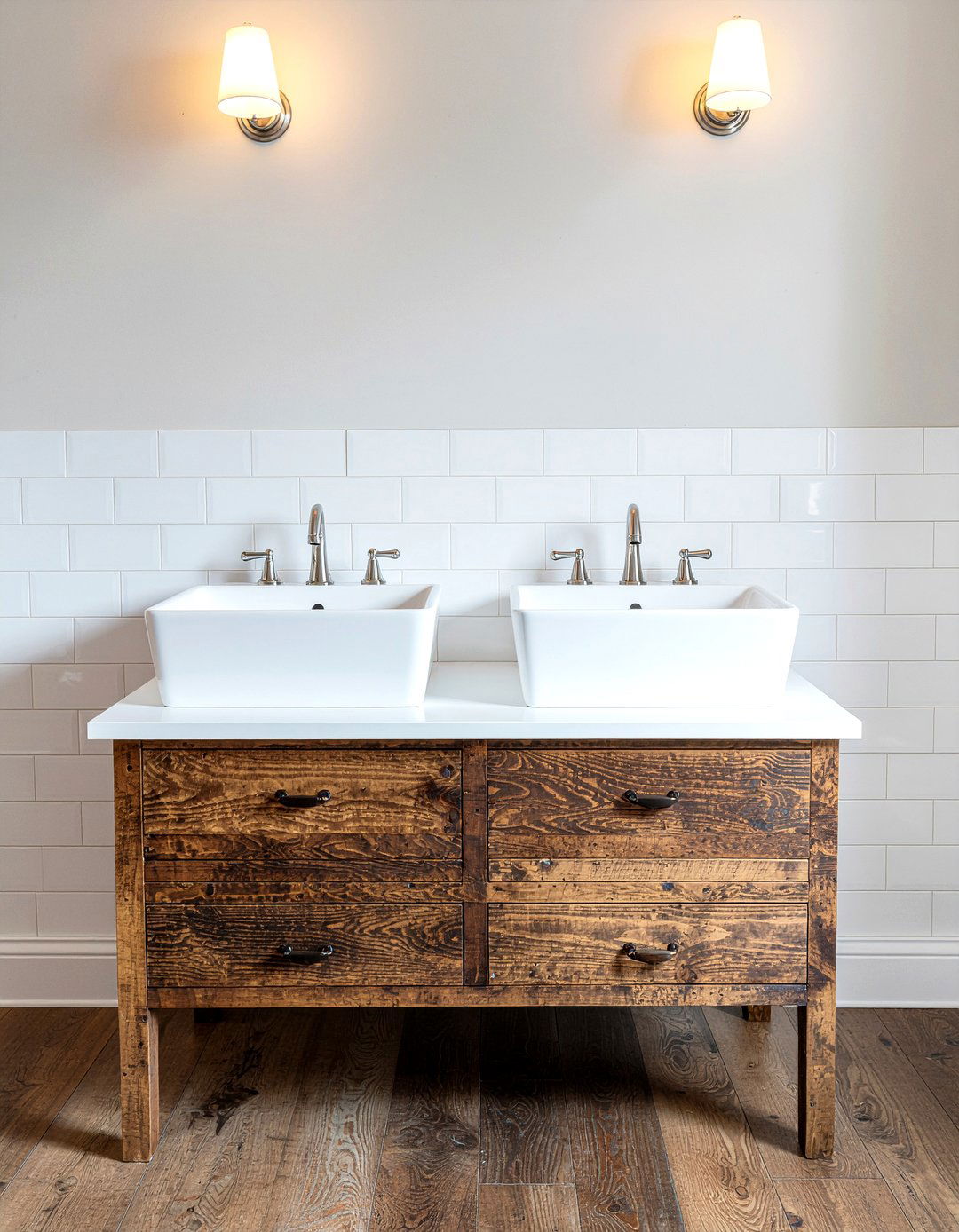Double trough sink - 30 bathroom classic element ideas