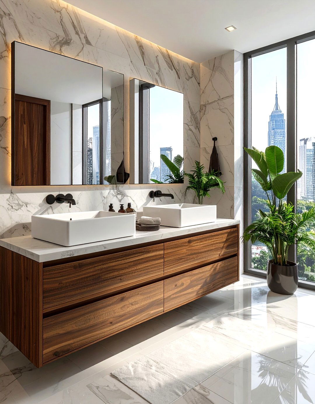 Double vanity master bathroom - 30 bathroom furniture layout