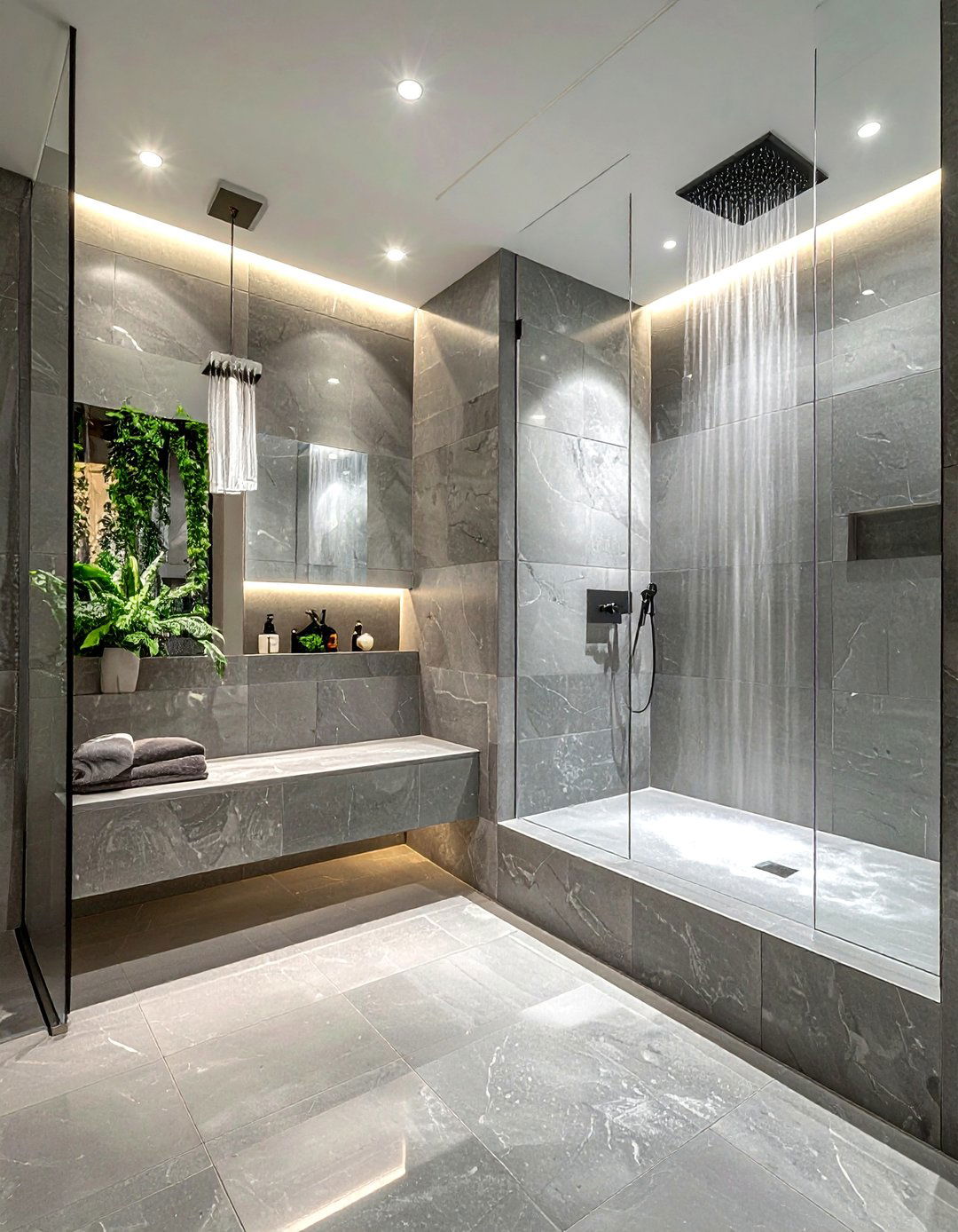 Double walk in shower - 30 sophisticated bathroom ideas